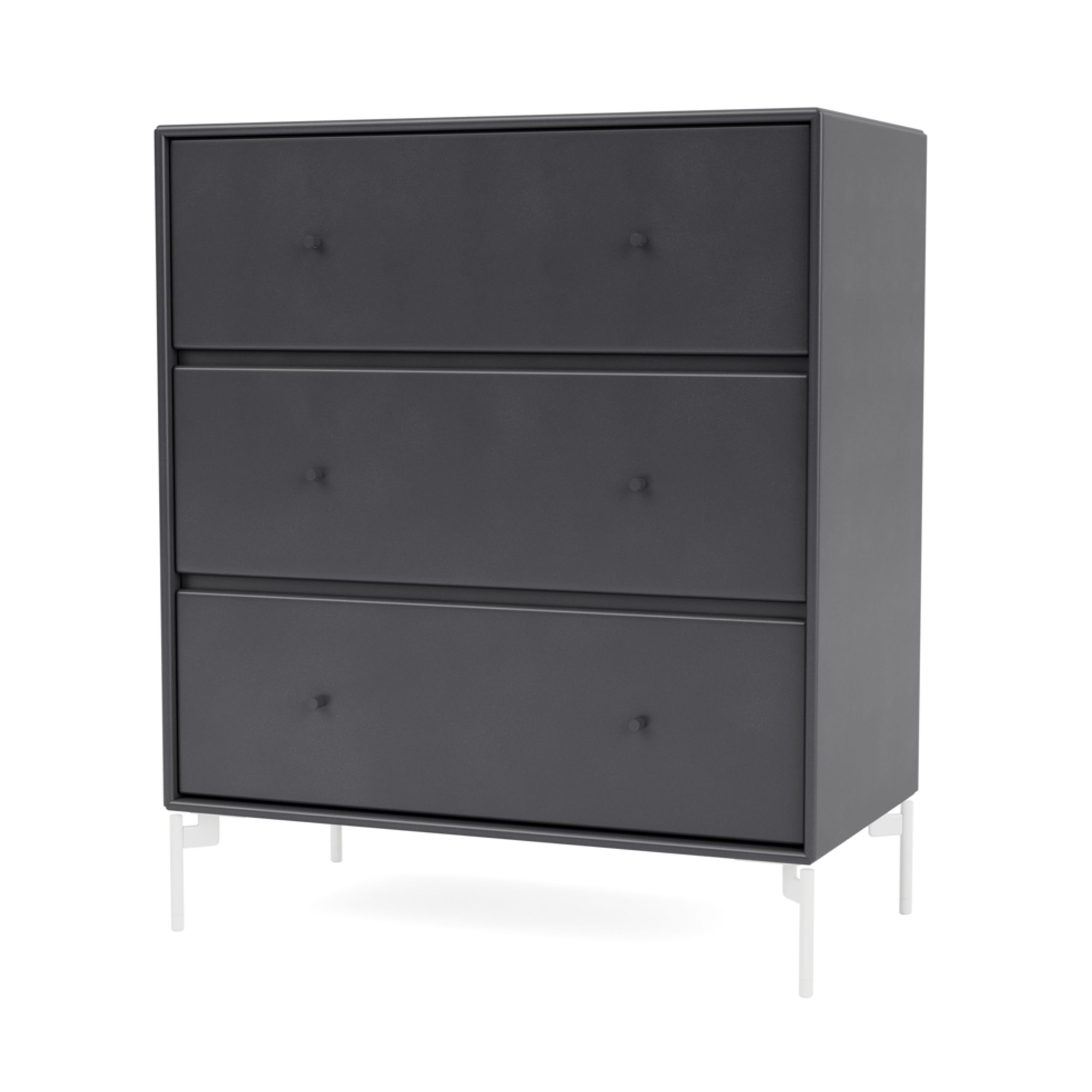 Montana - Kommode - CARRY - Med hvide ben - Coal