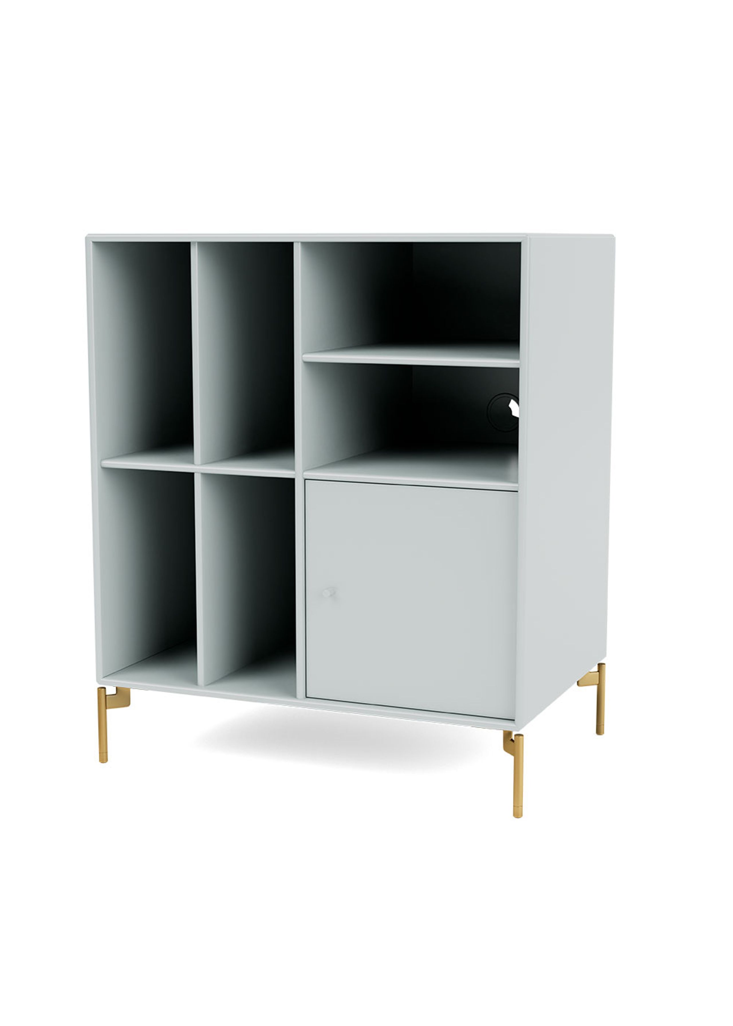 Montana - Shelf - SPIN II Vinyl Storage - Legs: 195 Brass - 156 Oyster