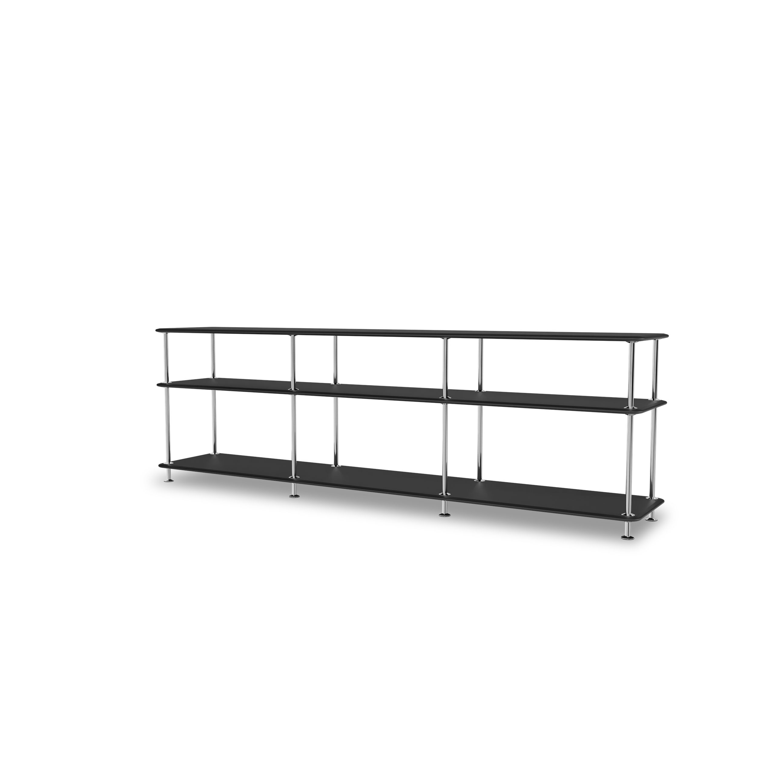 Montana - Shelving system - Montana Free 111222 - Frame: 44c-chrome - 207 Black Structure