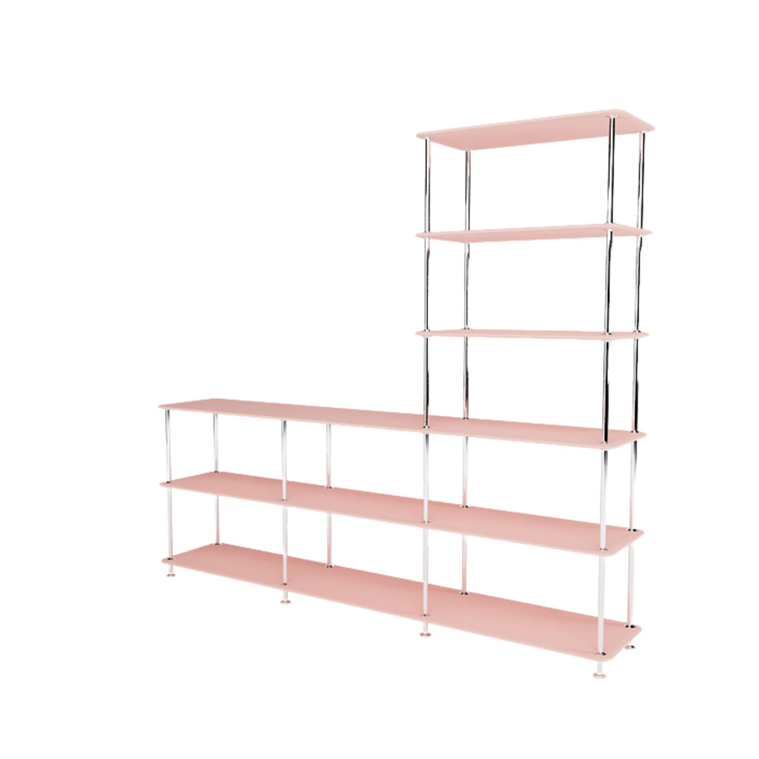 Montana - Shelving system - Montana Free 522000 - Frame: 44C Chrome - 167 Ruby