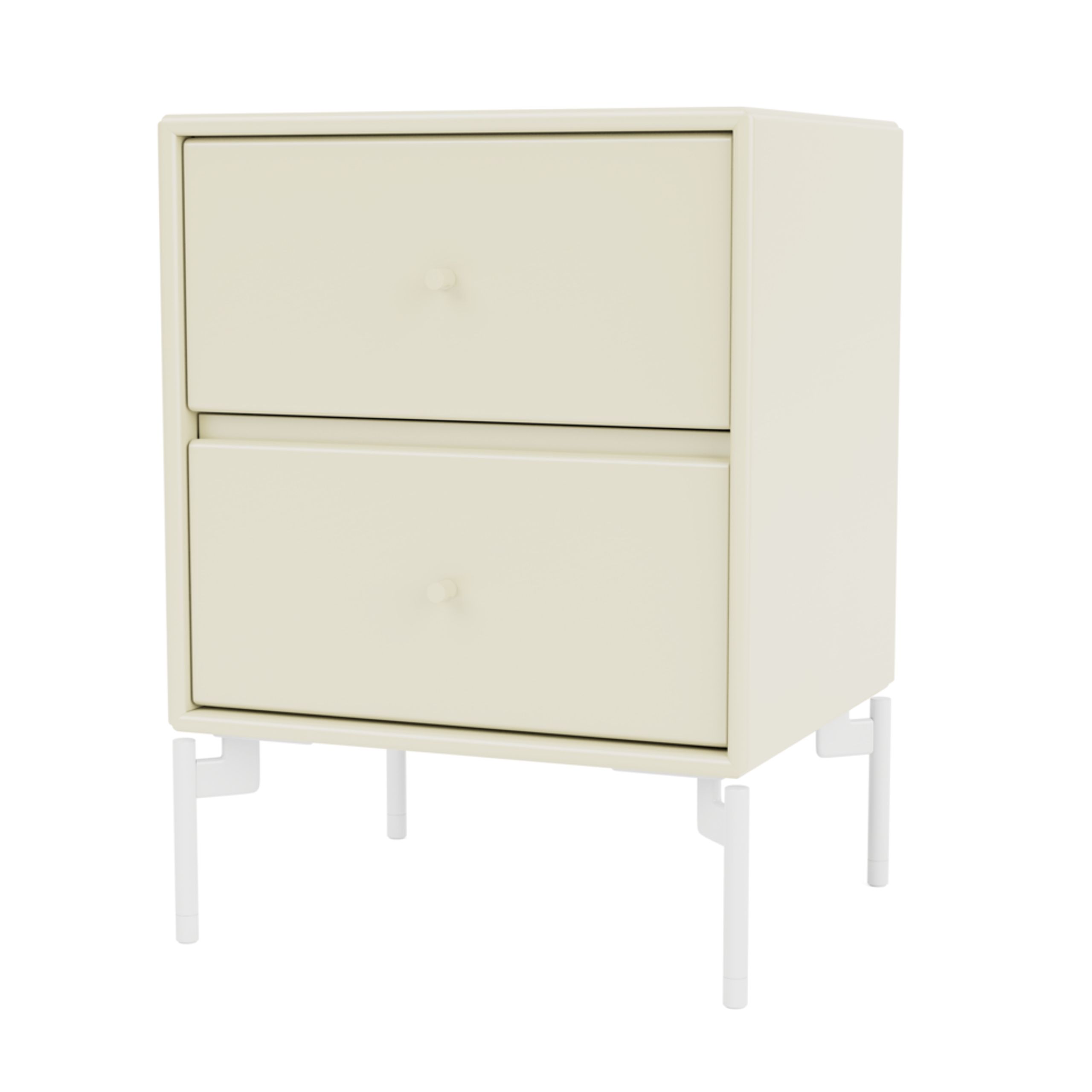 Montana - Bedside table - DRIFT - With white legs - Vanilla