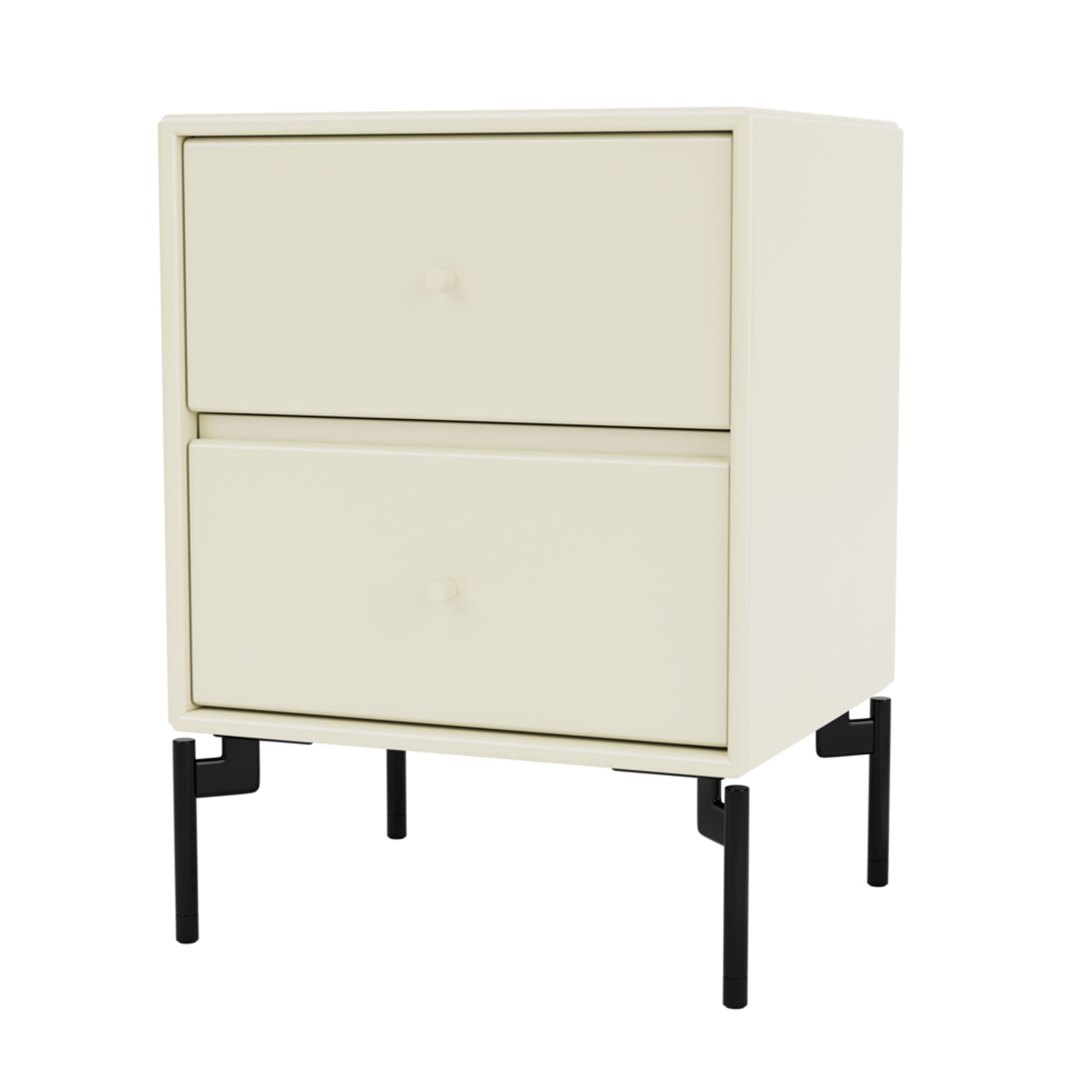 Montana - Bedside table - DRIFT - With black legs - Vanilla