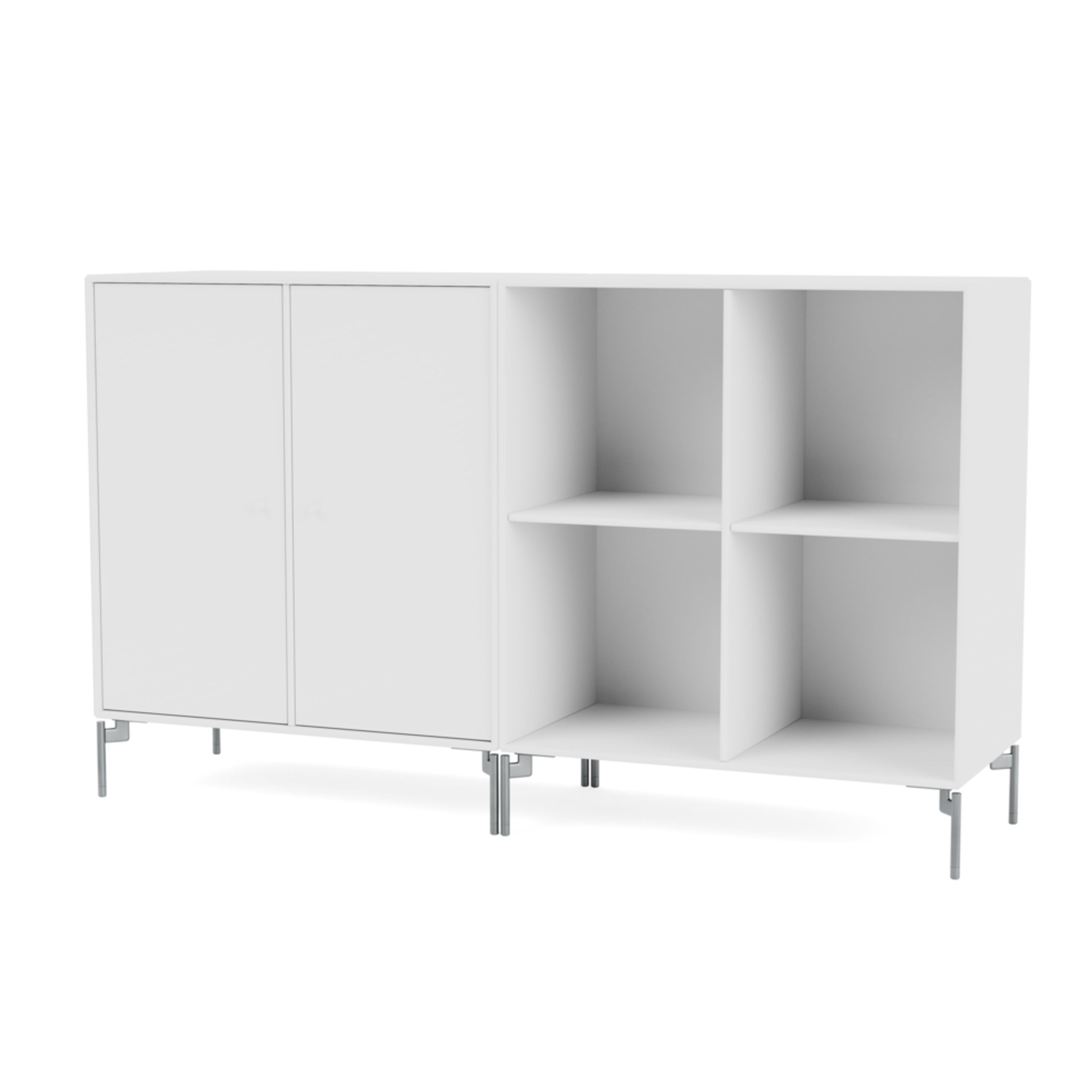 Montana - Sideboard - PAIR - With chrome legs - White
