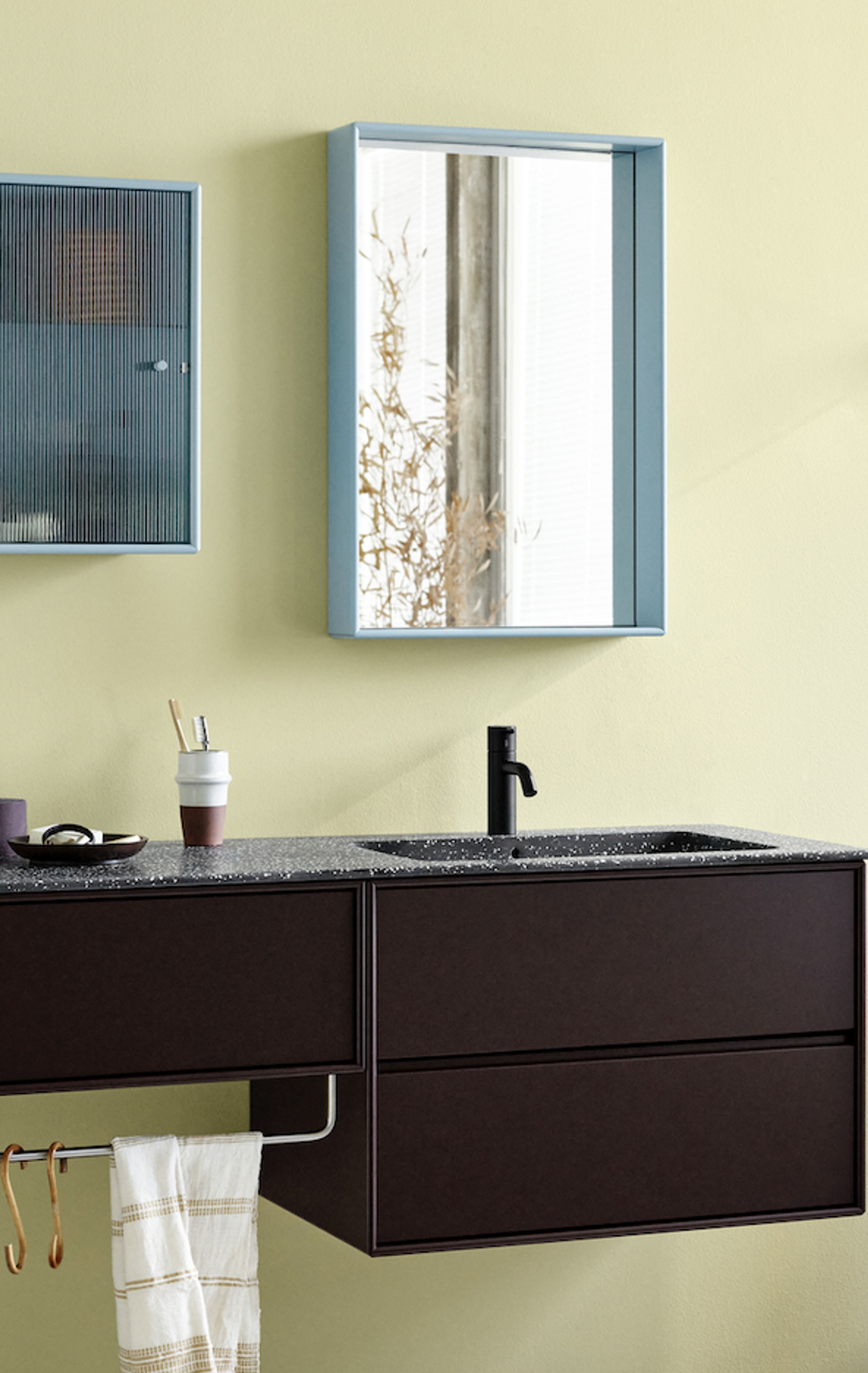 Montana - Mirror - SHELFIE - wall mounted - Azure