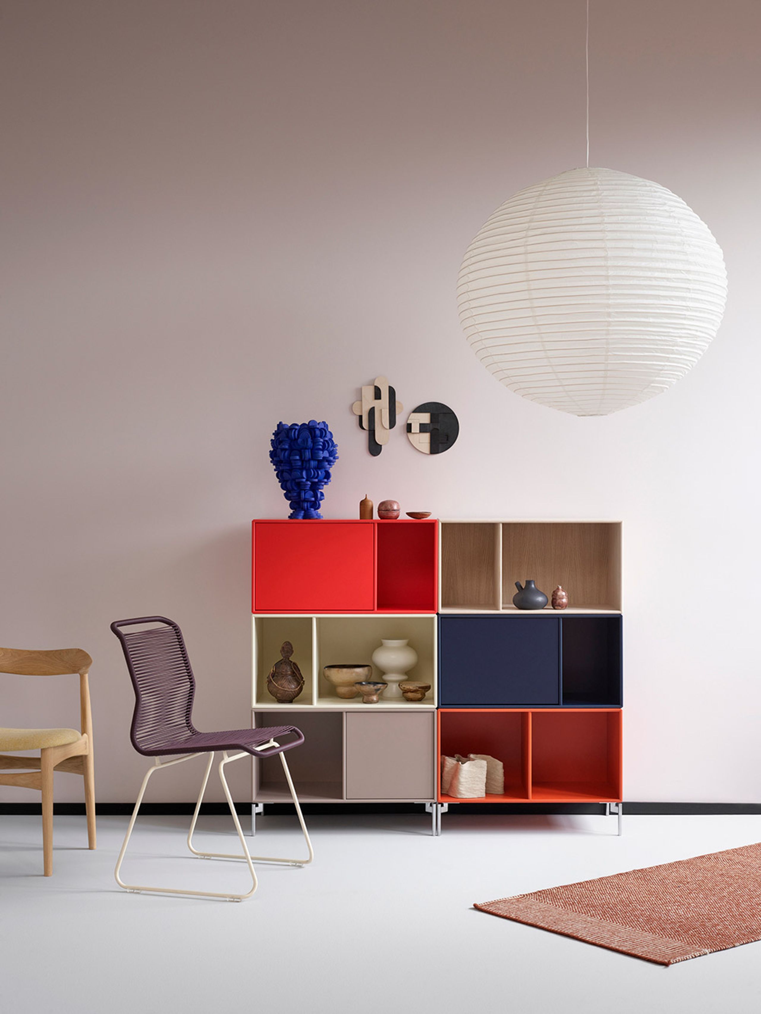 Montana - Esstischstuhl - Panton One Dining Chair / Black-Red - Nature Paper