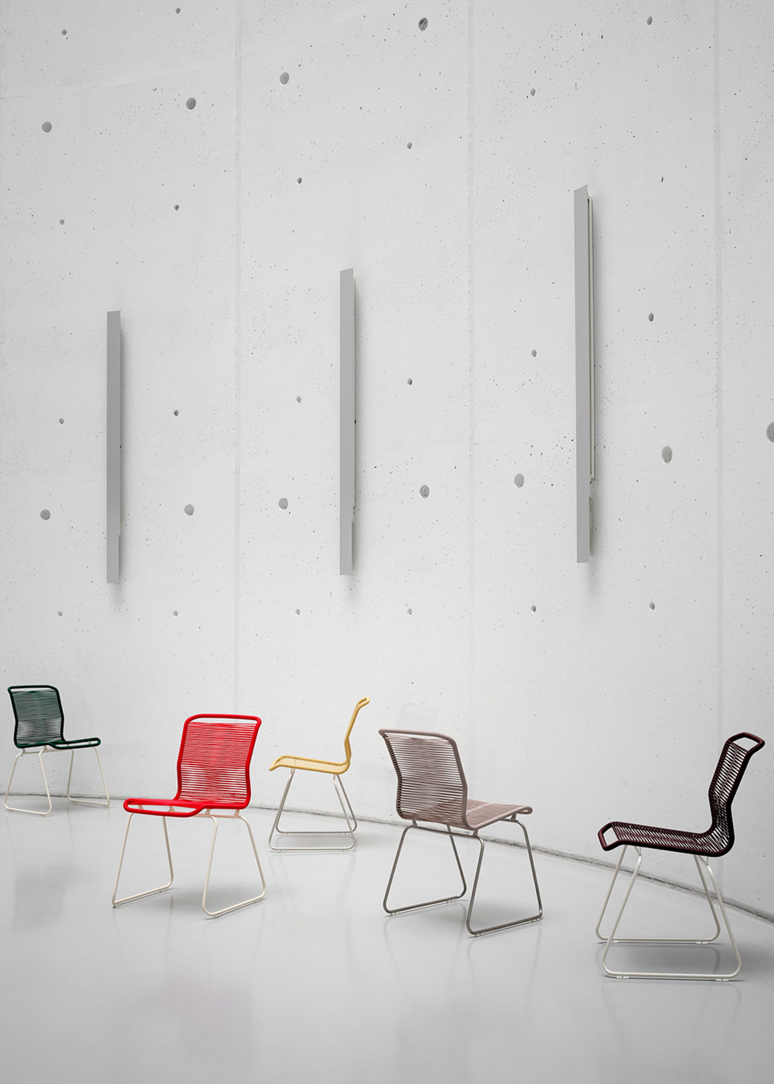 Montana - Esstischstuhl - Panton One Dining Chair / Black-Red - Nature Paper