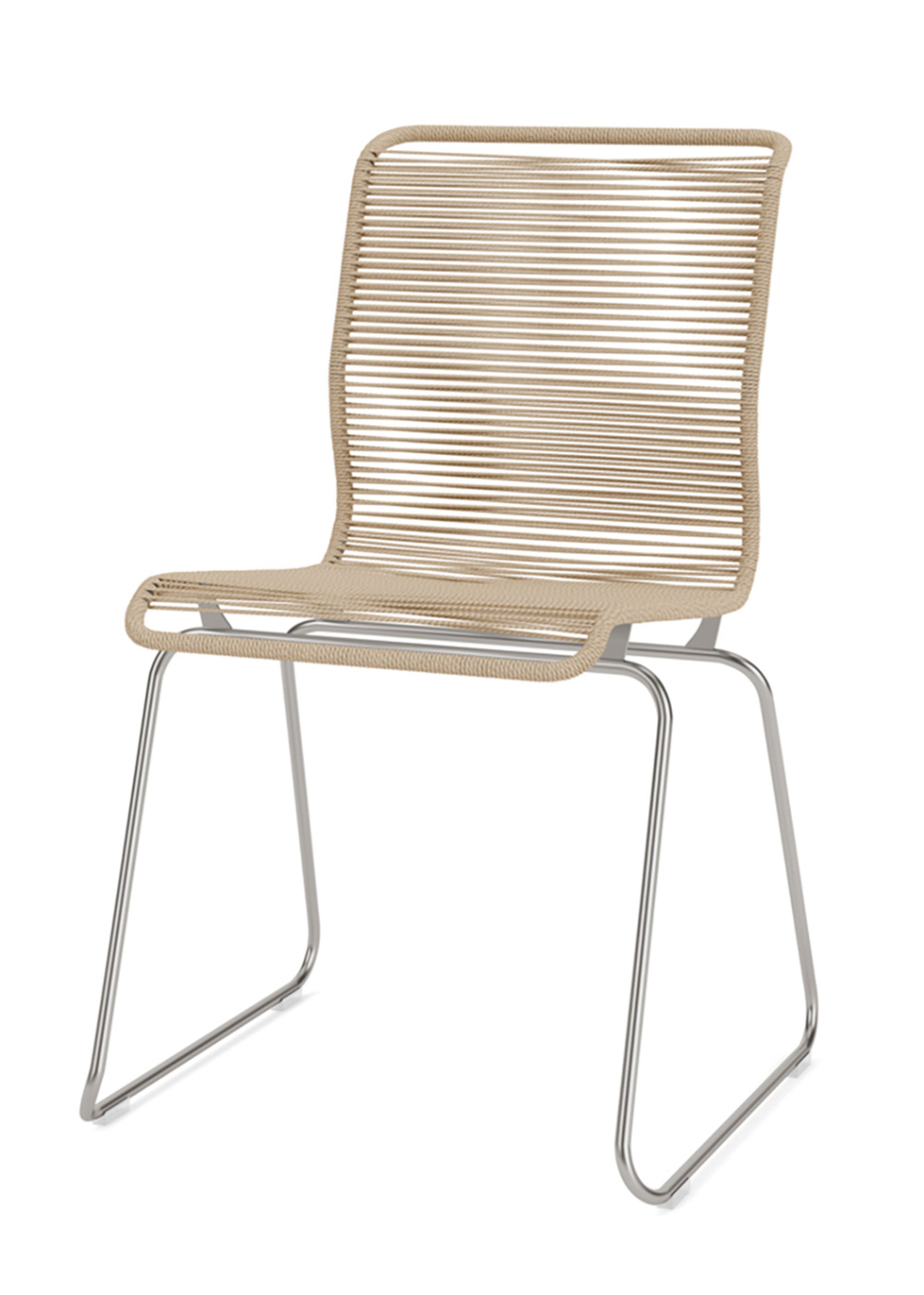 Montana - Dining chair - Panton One Dining Chair / Stainless Steel - Nature Paper