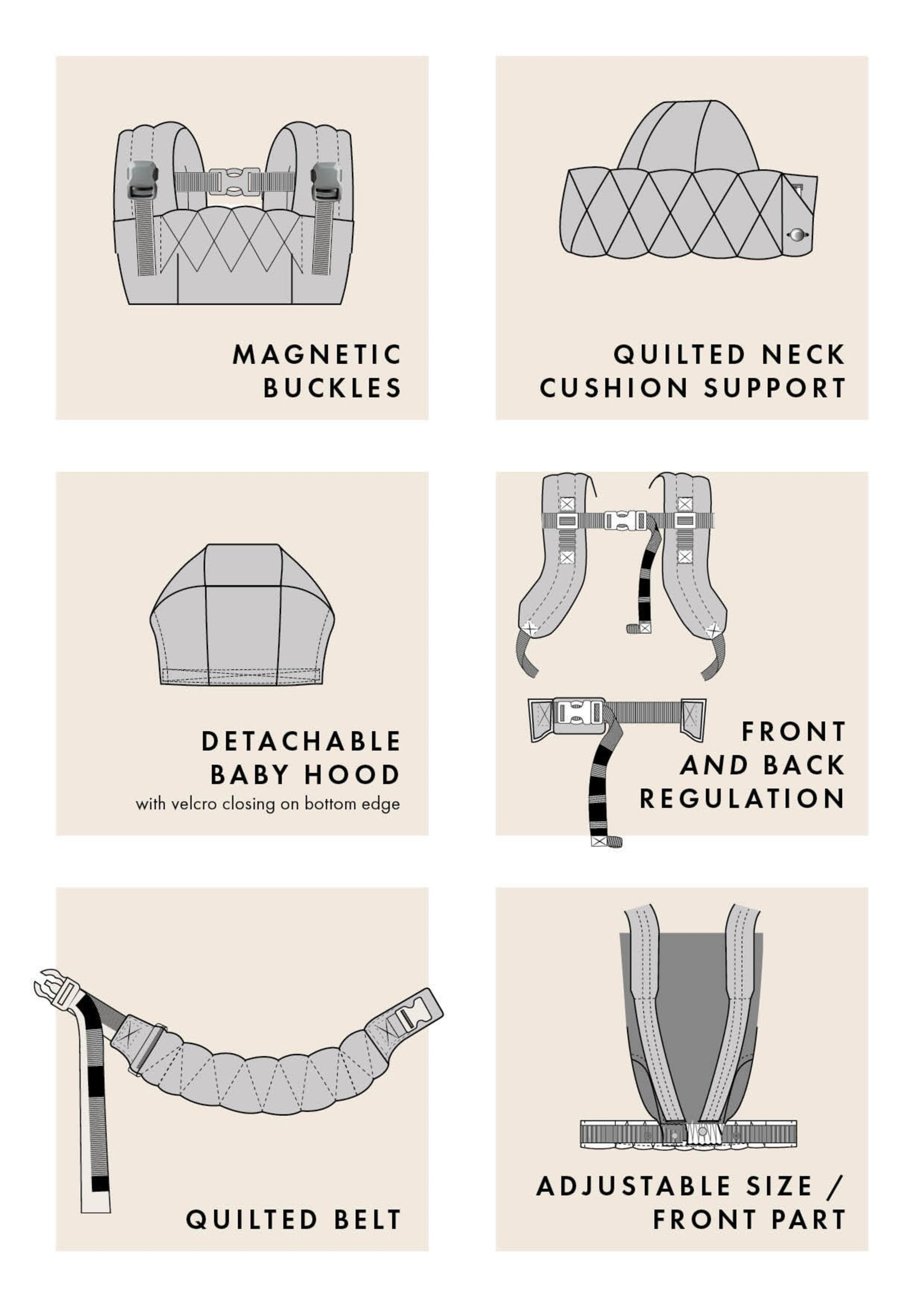 Moonboon - Kantovaljaat - Baby Carrier - Grey