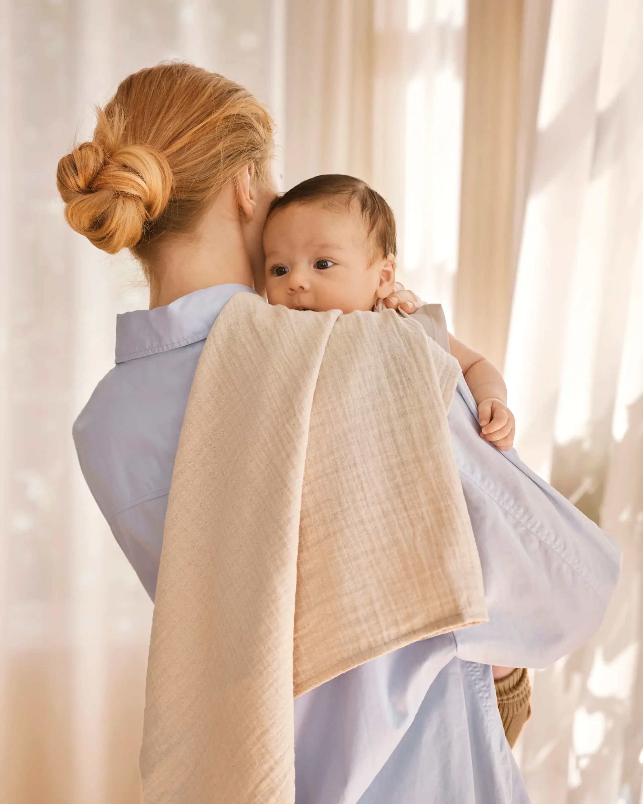 Moonboon - Stofble - Organic Muslins 4 pcs - Rose mix - 4 pcs