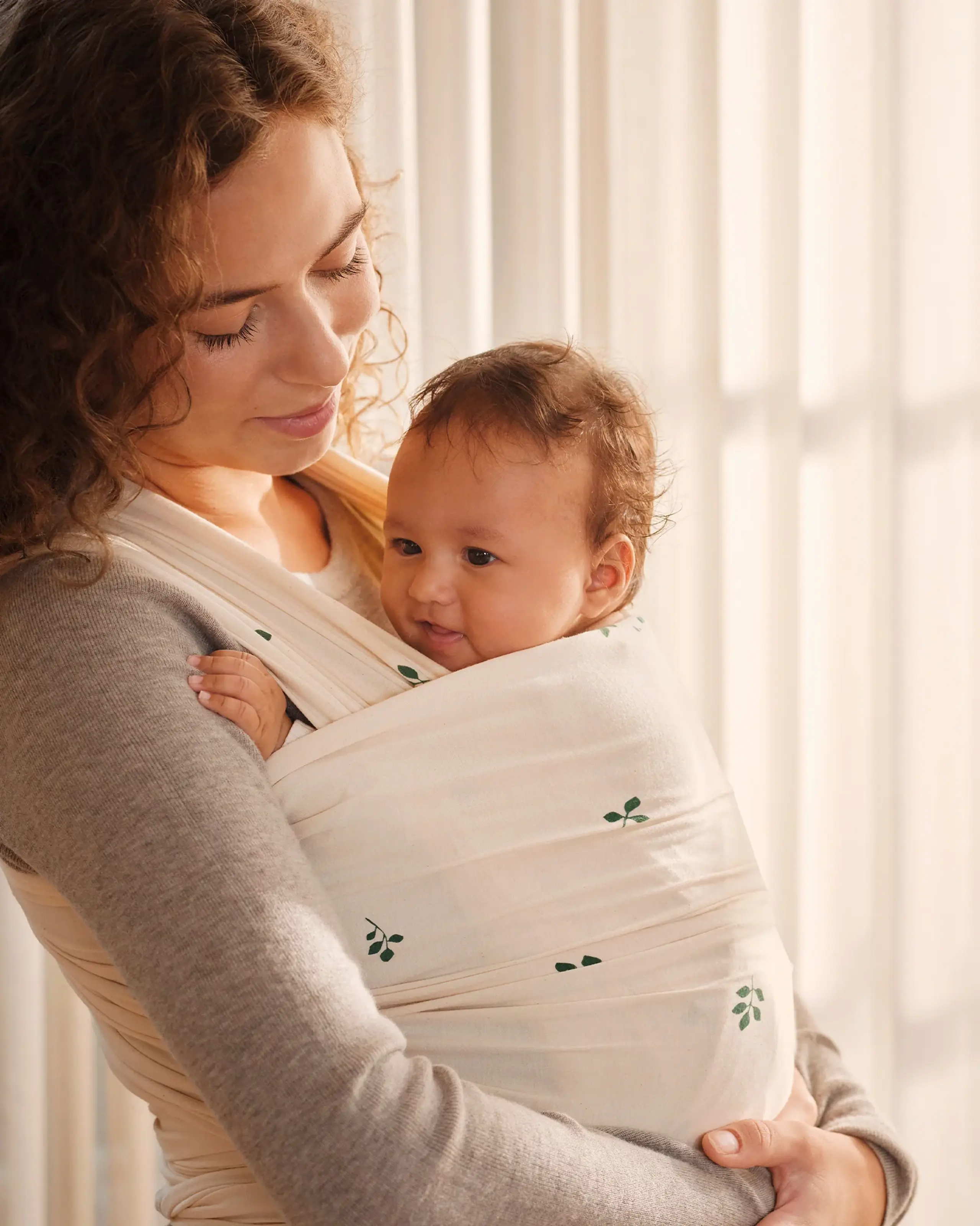 Moonboon - Mušelínová zavinovačka - Baby Wrap - Leaves