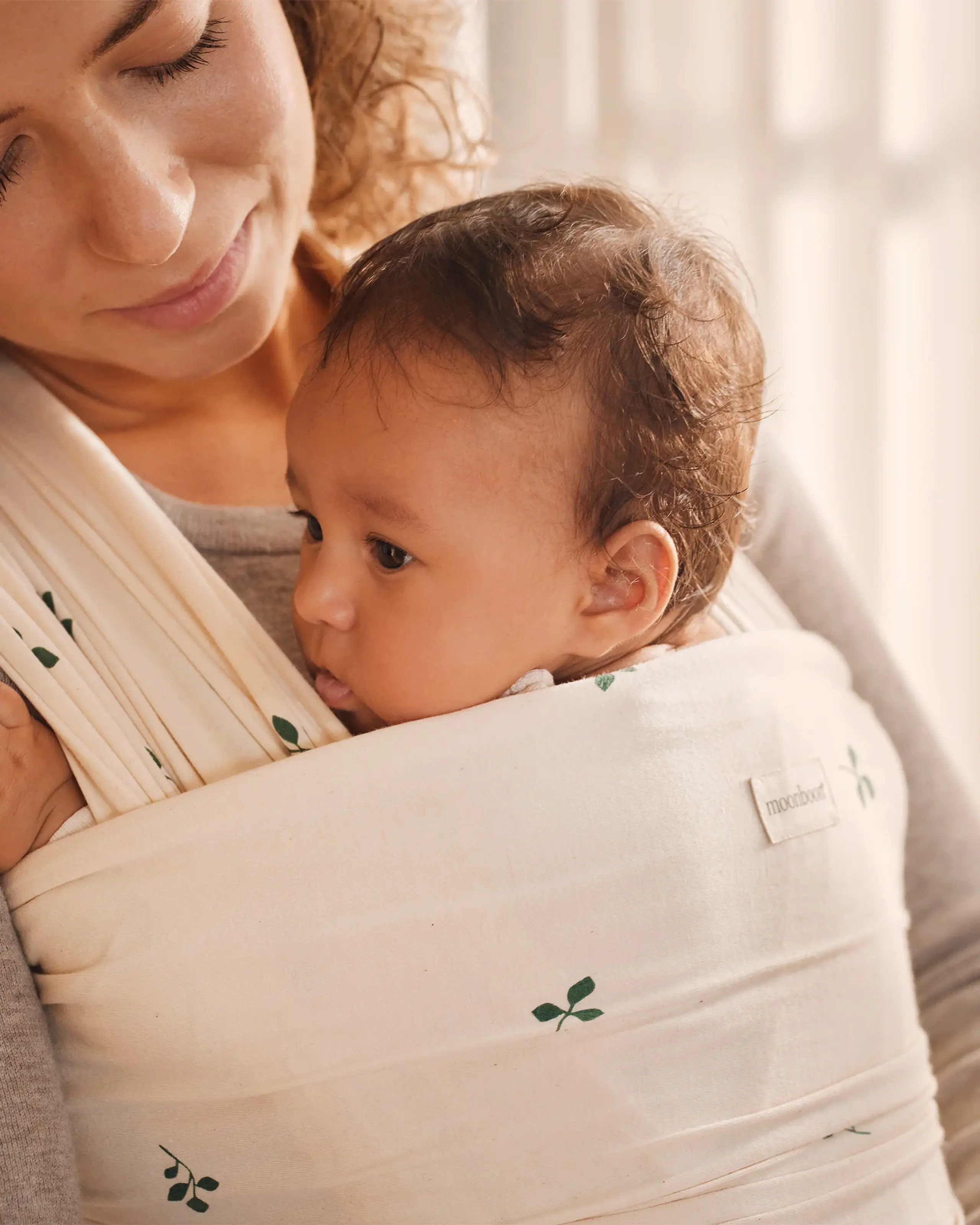 Moonboon - Mušelínová zavinovačka - Baby Wrap - Leaves