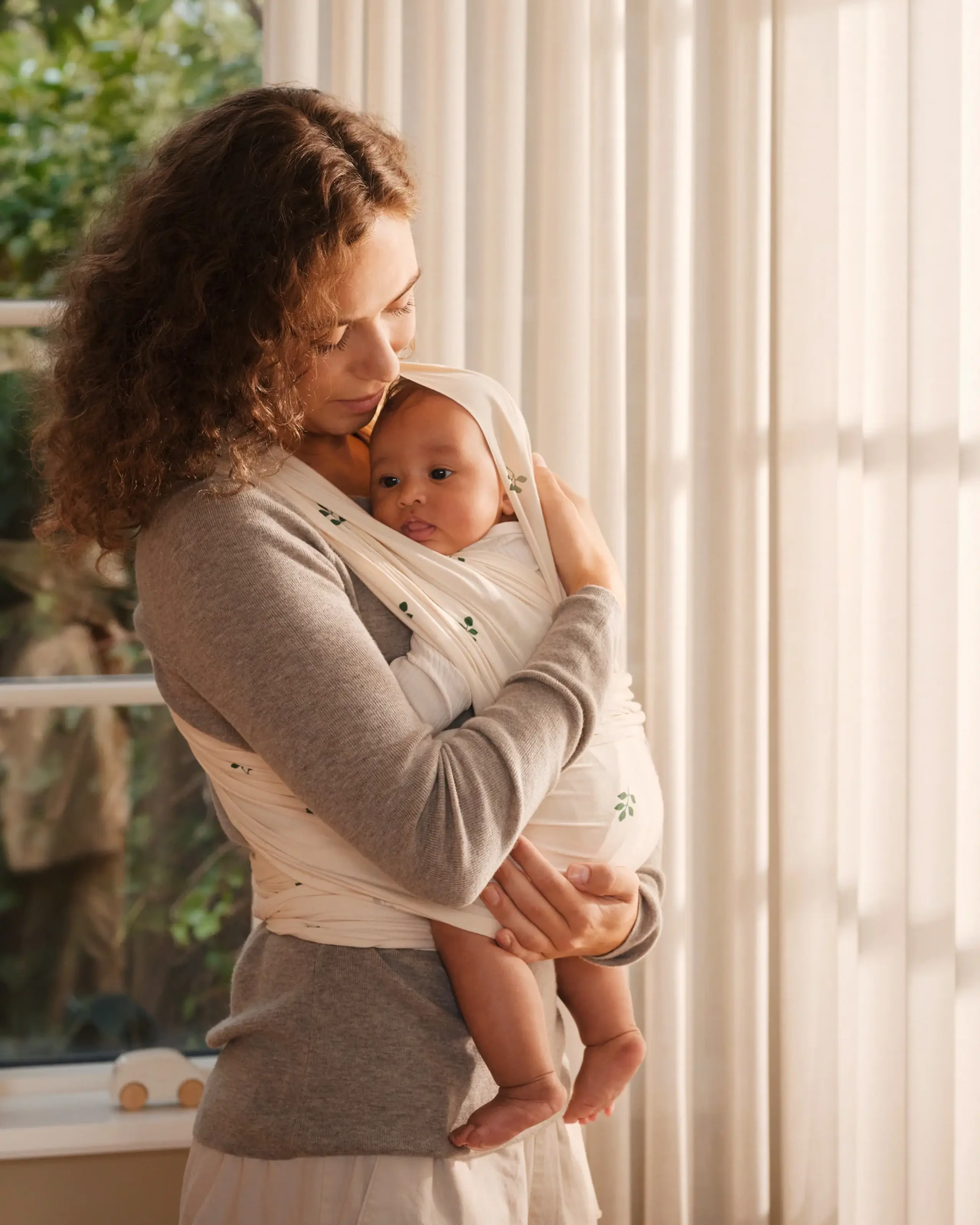 Moonboon - Mušelínová zavinovačka - Baby Wrap - Leaves