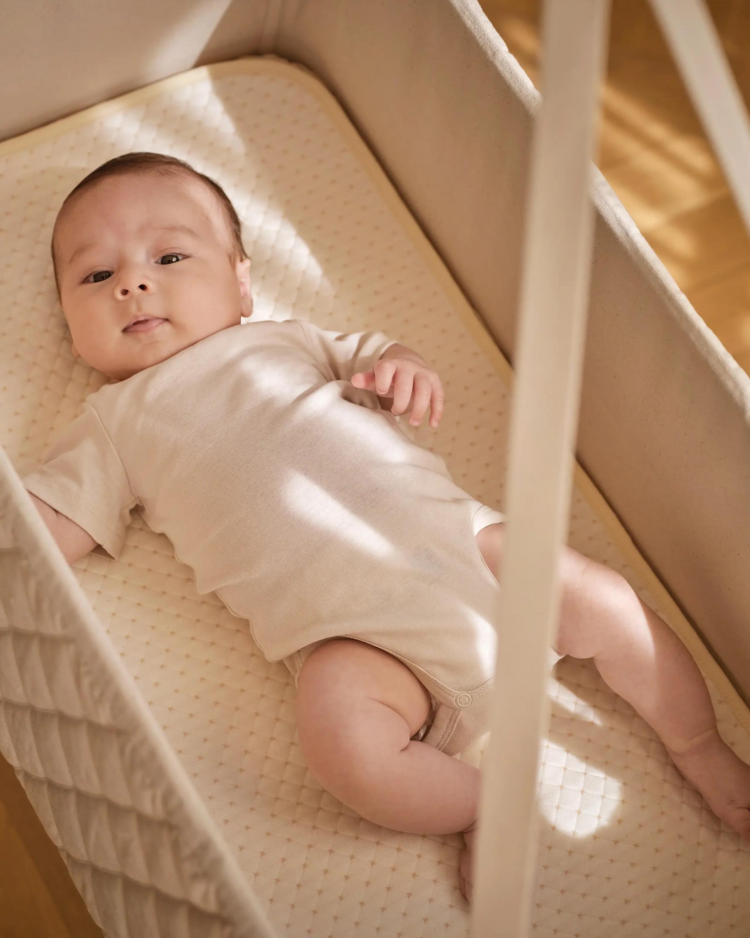 Moonboon - Waterproof bed sheets - Waterproof Mattress Protector - Cradle & baby hammock - Nature - Square Cradle