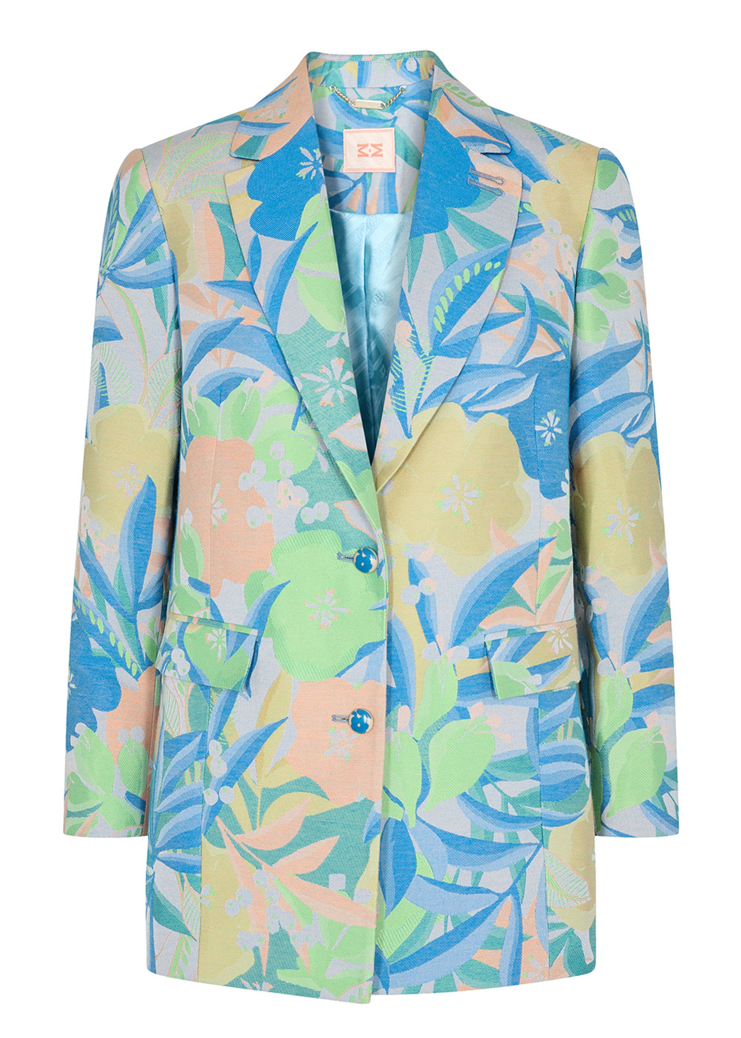 Mos Mosh - Blazer - SP Kenal Botanic Jacquard Blazer - Blue Aster