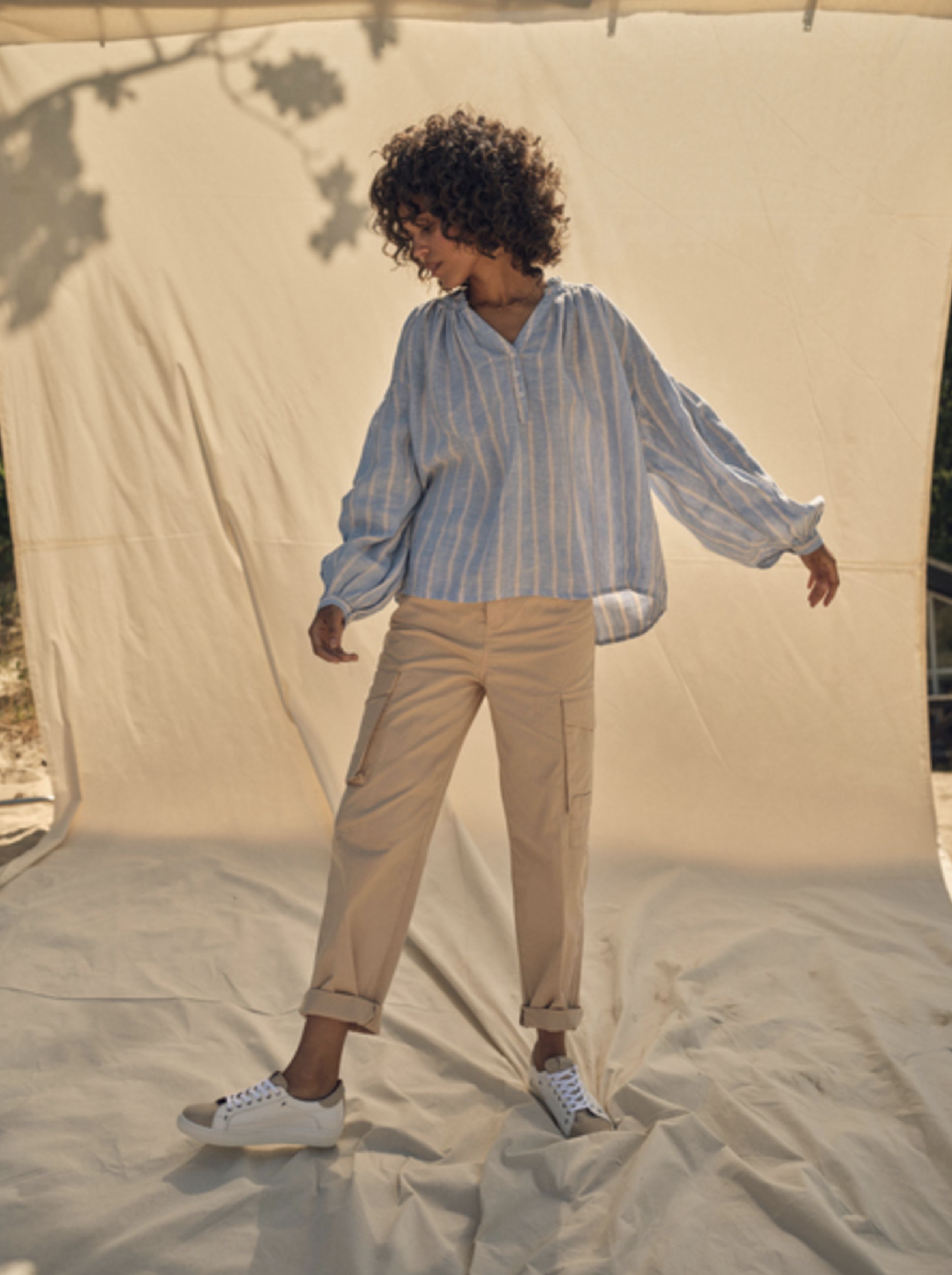 Mos Mosh - Pantaloni - MMAdeline Cargo Pant - Cement