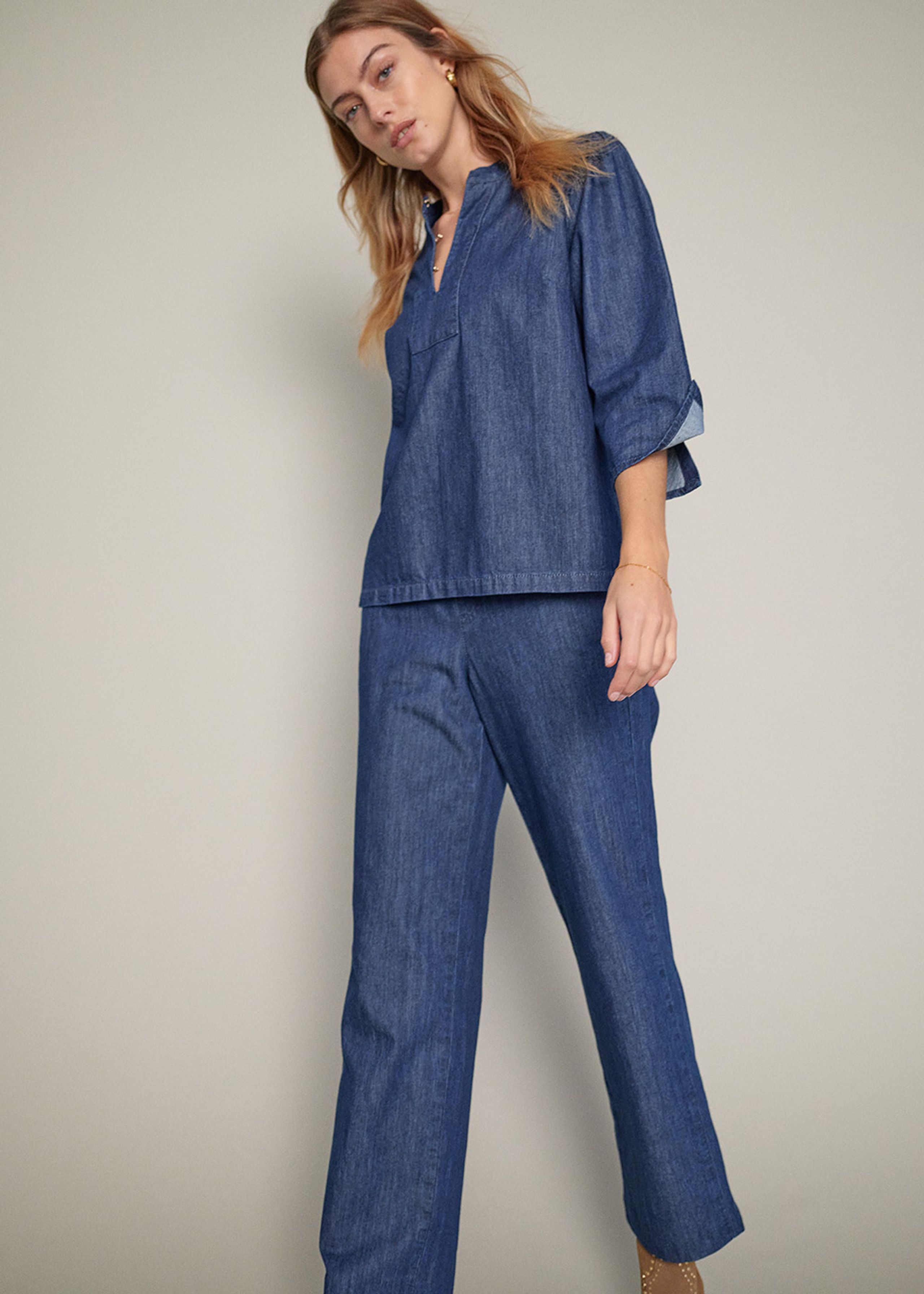 Mos Mosh - Bukser - MMBai Denim Pant - Dark Blue