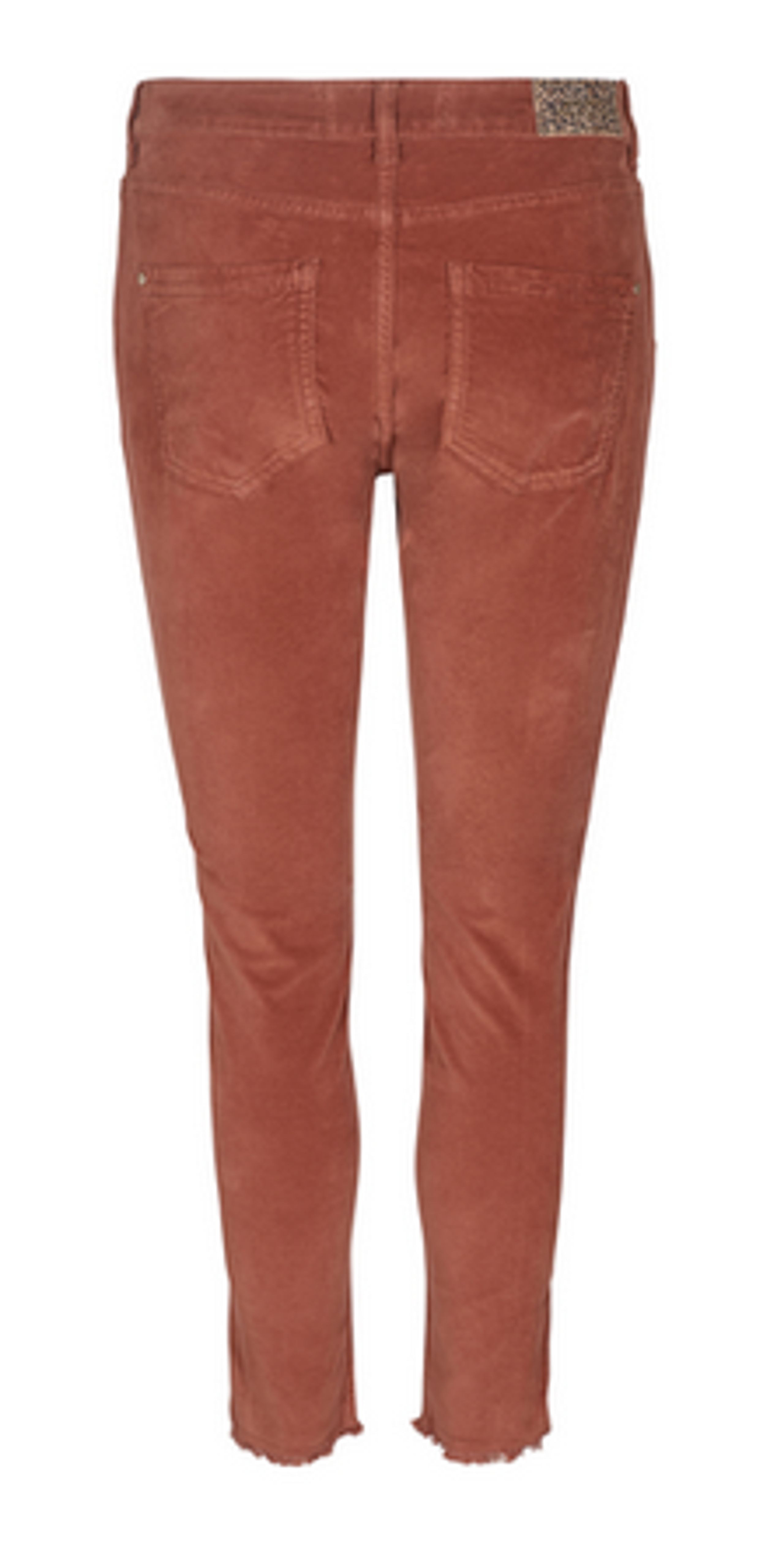 Mos Mosh - Bukser - Sumner Velvet Zip Pant - Auburn