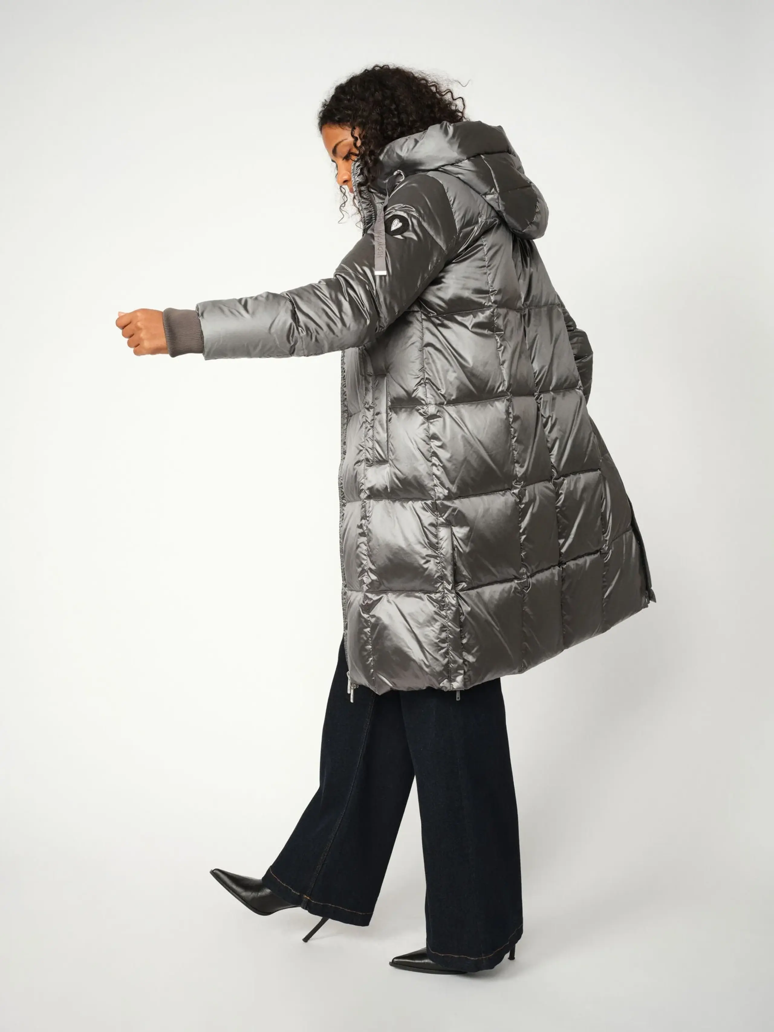 Mos Mosh - Kabát - MMNova Metallic Down Jacket - Dark Grey