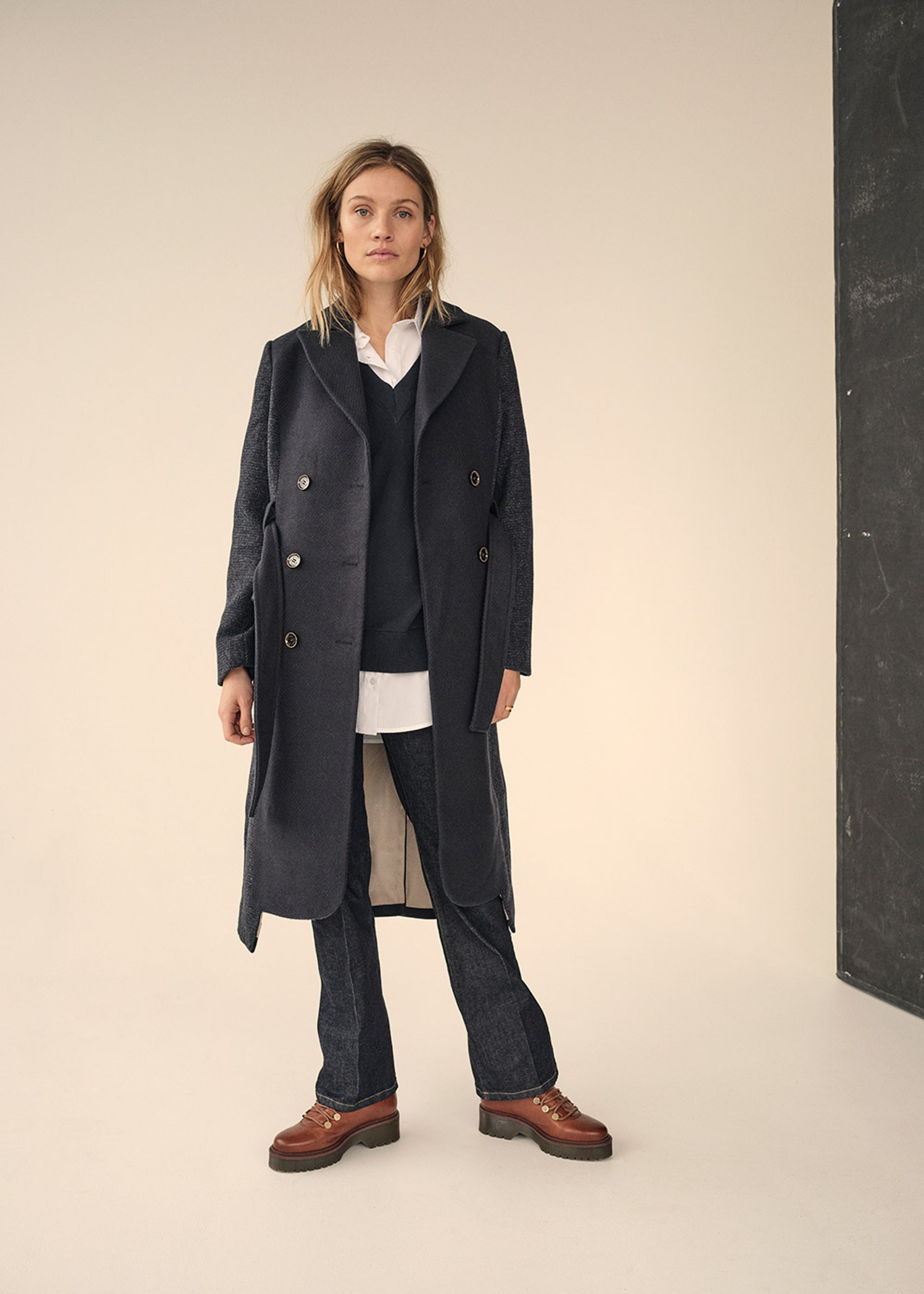 Mos Mosh - Frakke - Tony Mix Coat - Salute Navy