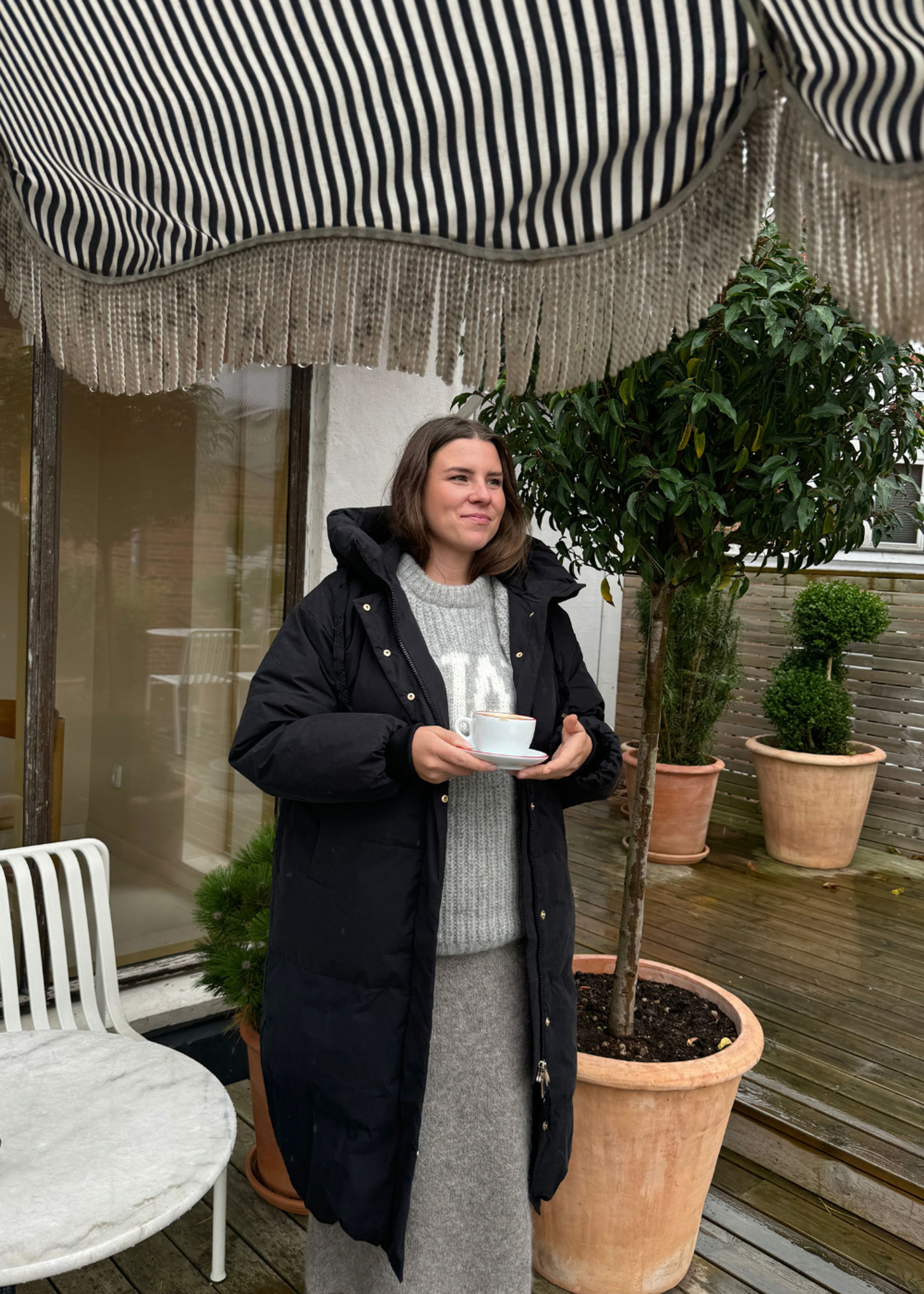 Mos Mosh - Jakke - MMCayo Long Quilt Jacket - Black