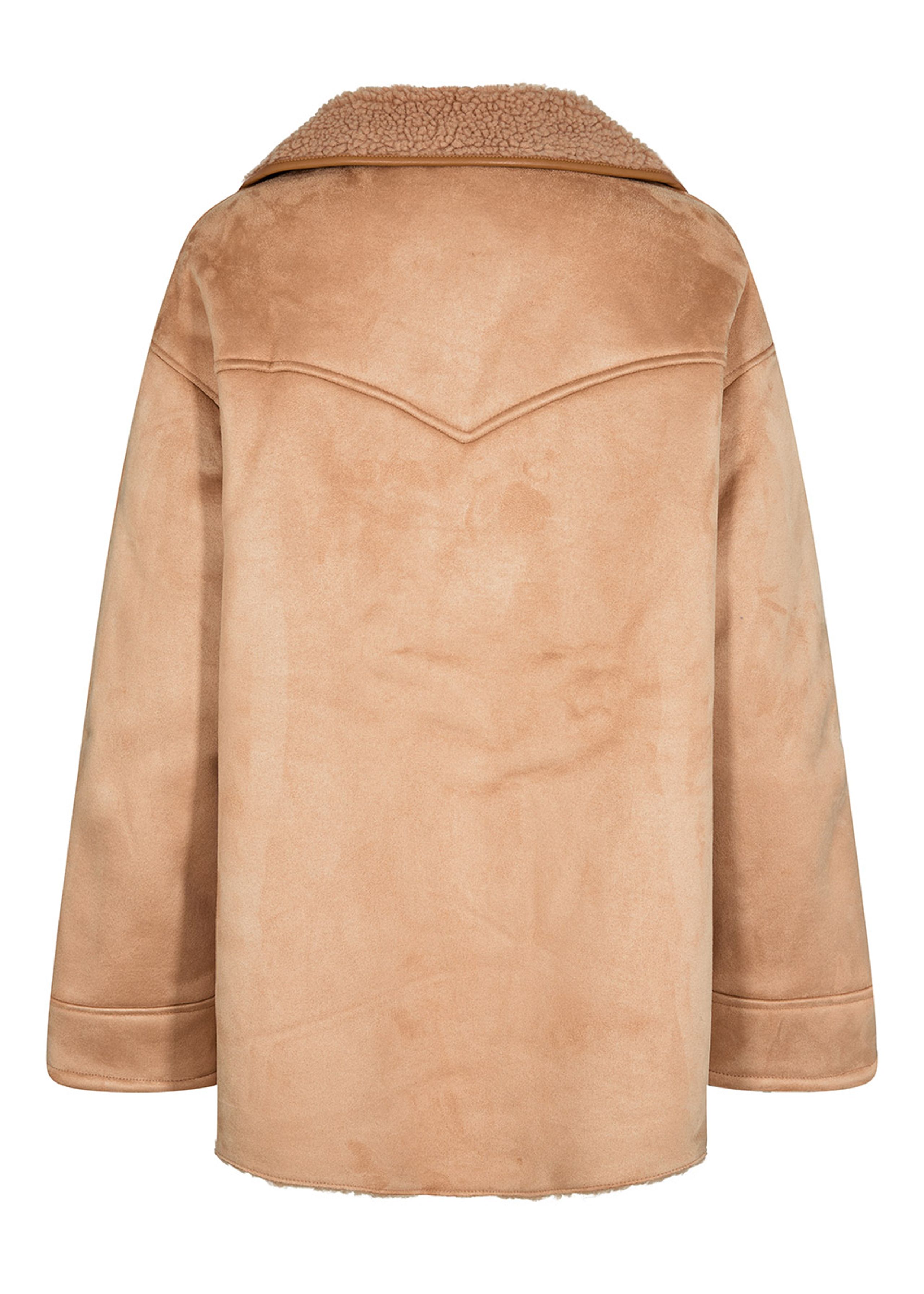 Mos Mosh - Casaco - MMFiona Faux Shearling Jacket - Light Cognac