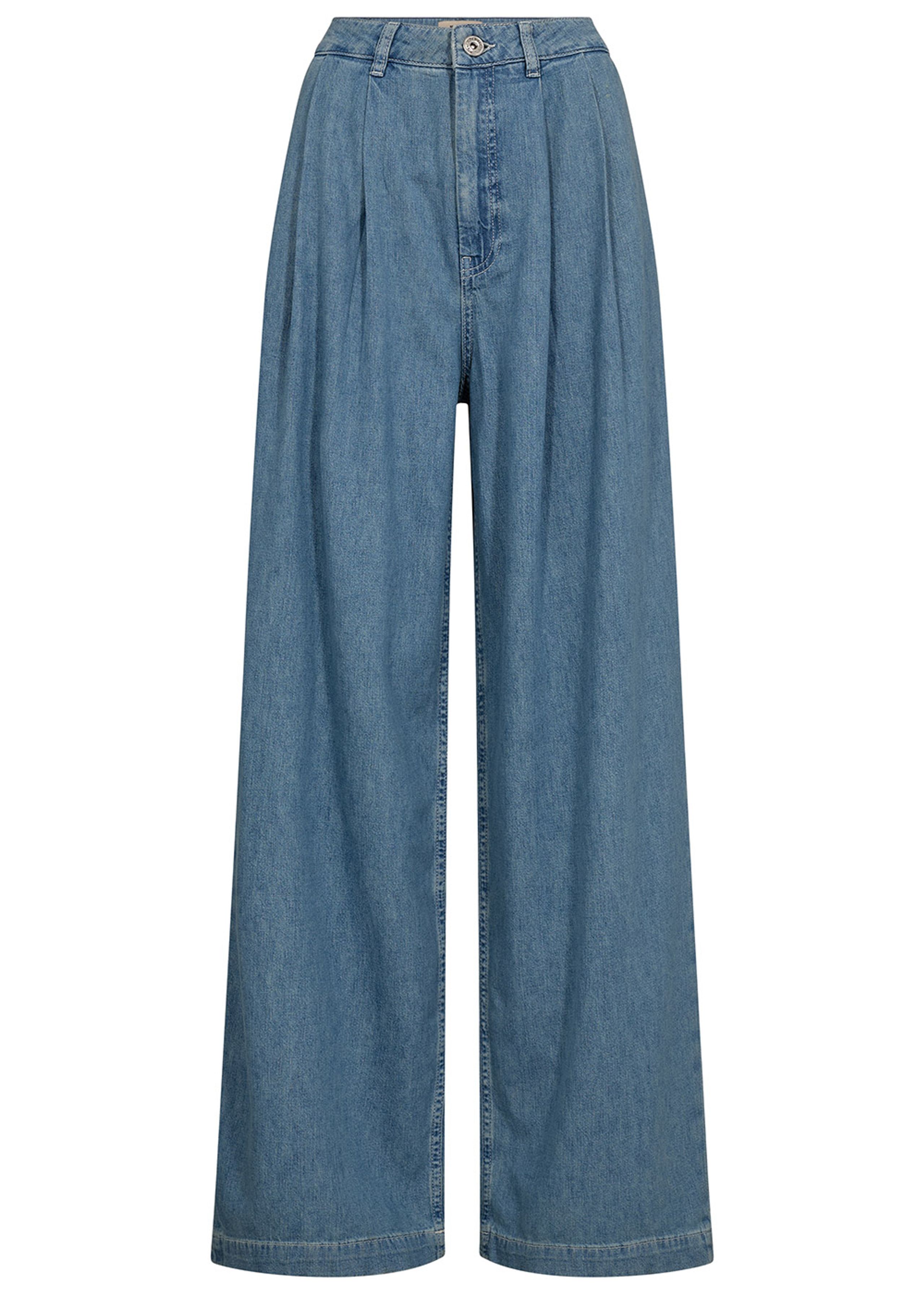 Mos Mosh - Pantalones vaqueros - MMDagny Pleat Jeans - Light Blue