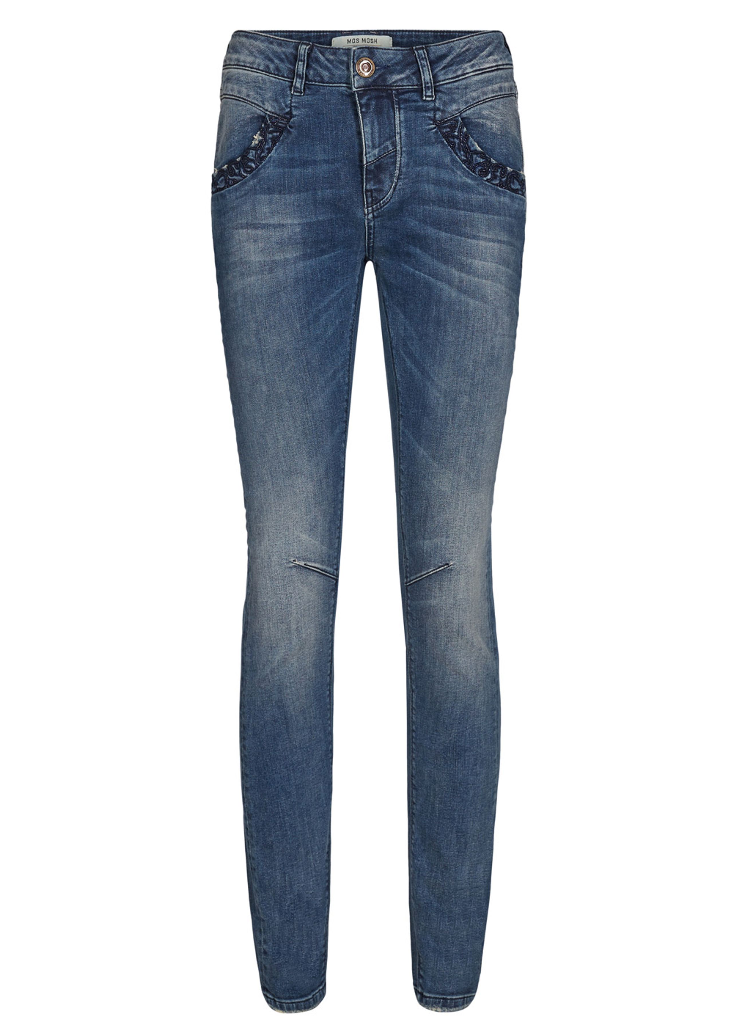 Mos Mosh - Jeans - Naomi Embroidery Jeans - Blue Denim