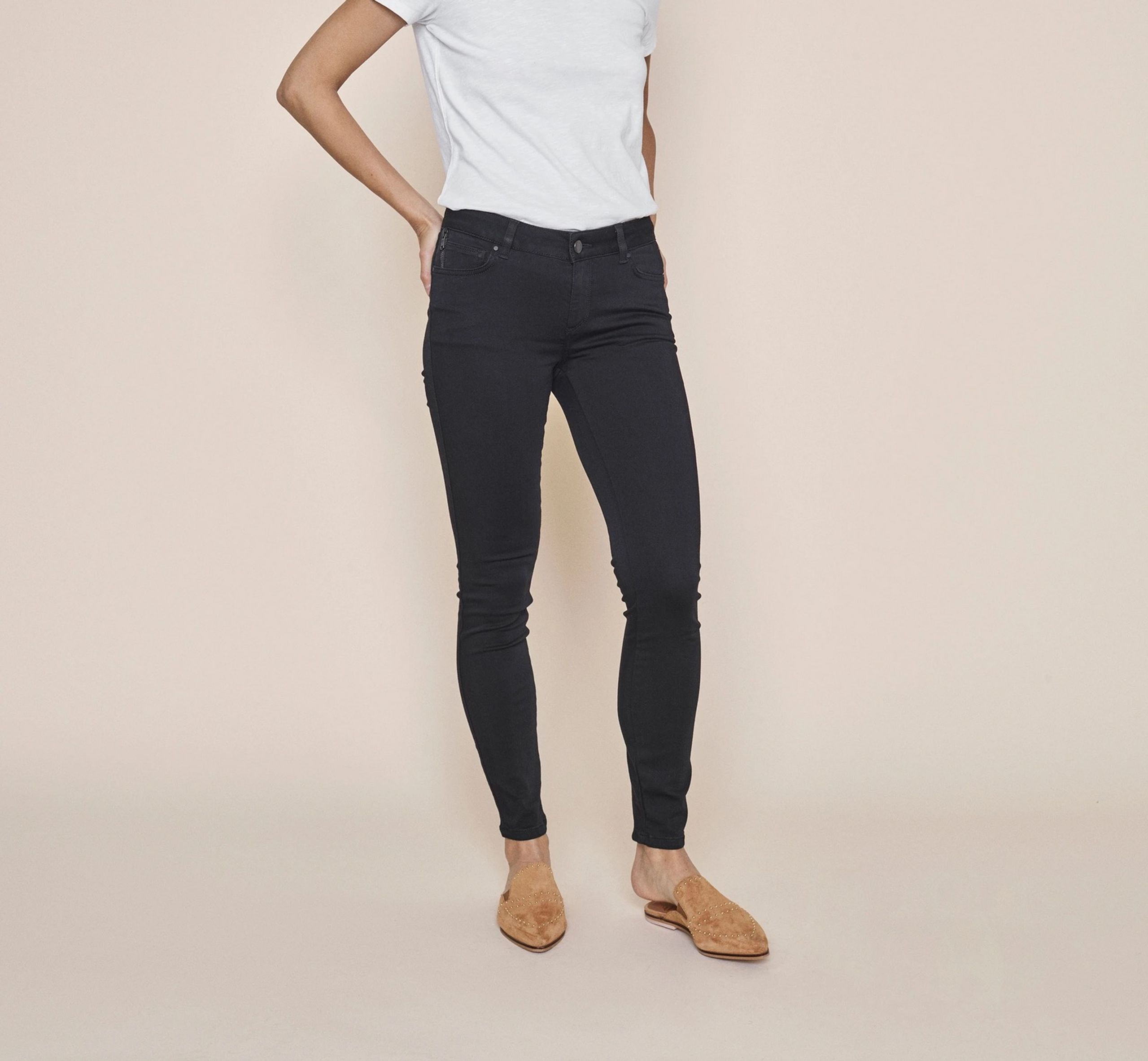 Mos Mosh - Jeans - Victoria 7/8 Silk Touch Jeans - Black