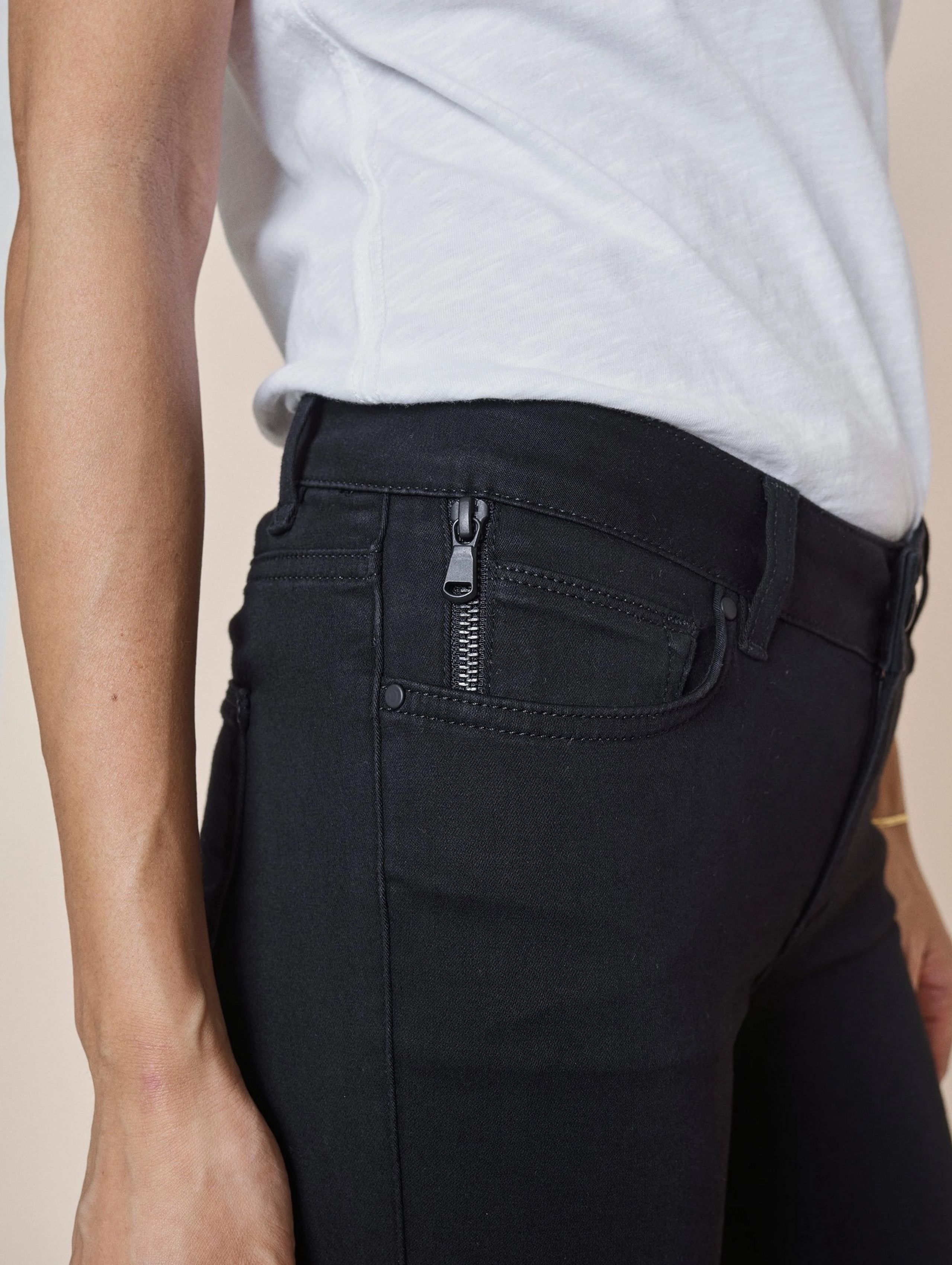 Mos Mosh - Jeans - Victoria 7/8 Silk Touch Jeans - Black