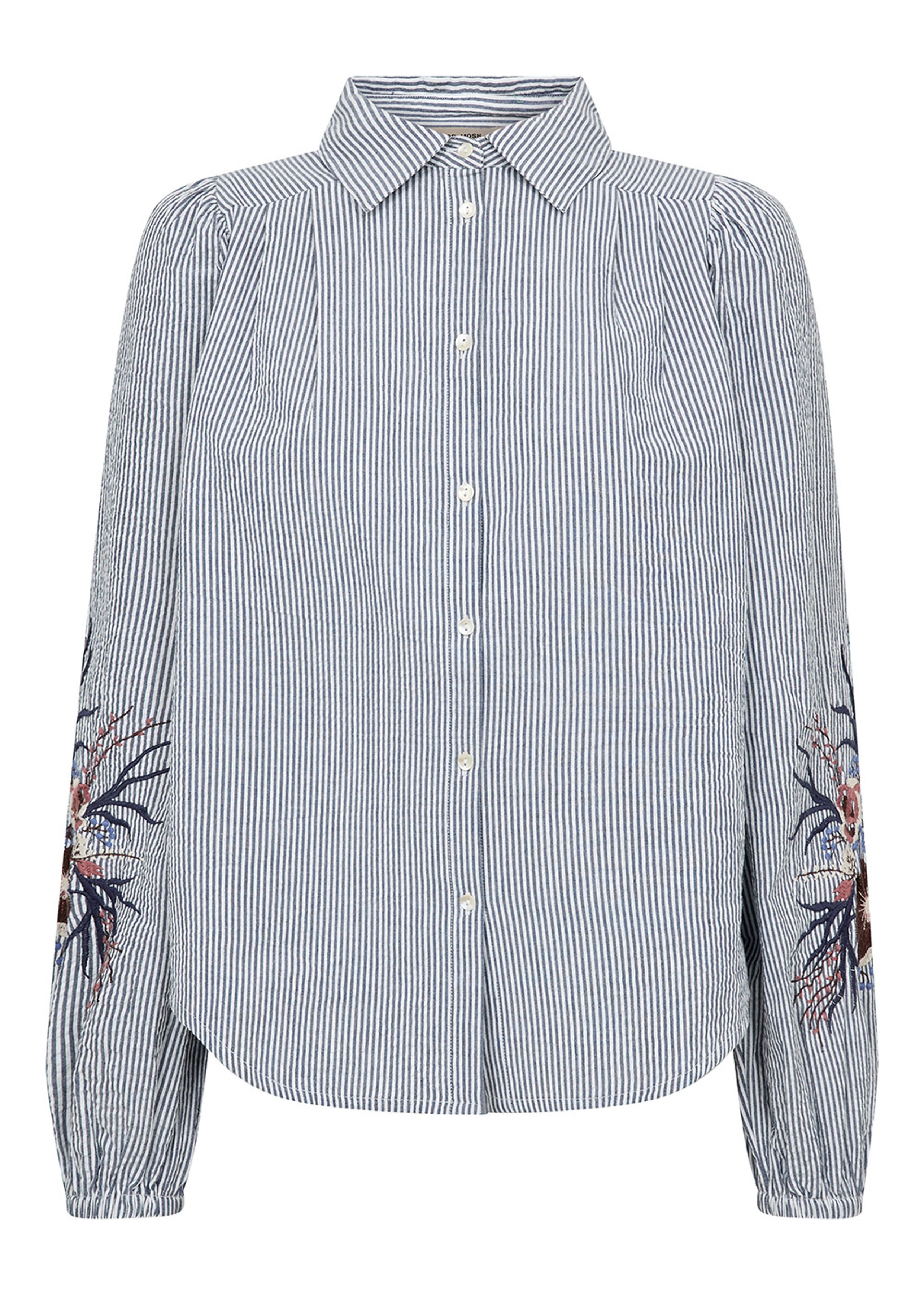 Mos Mosh - Shirt - MMCiu Oxfo Shirt - Crown Blue