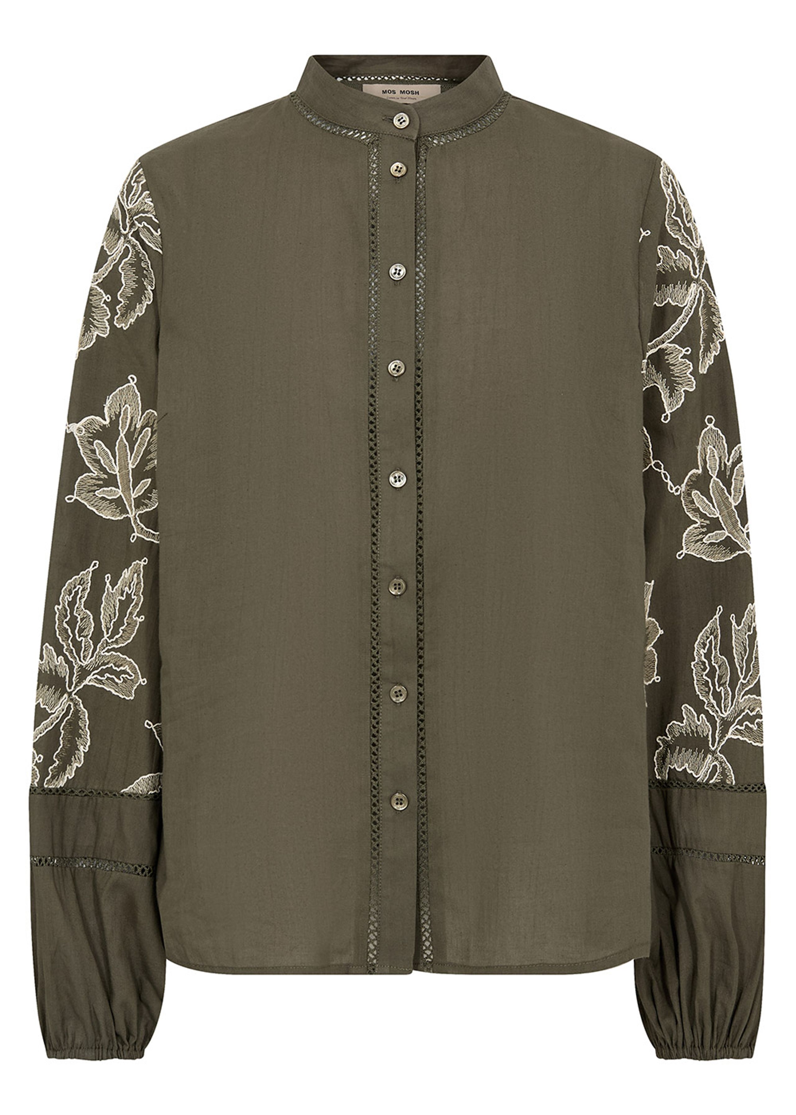 Mos Mosh - Košile - MMLouis Line Shirt - Olive Night