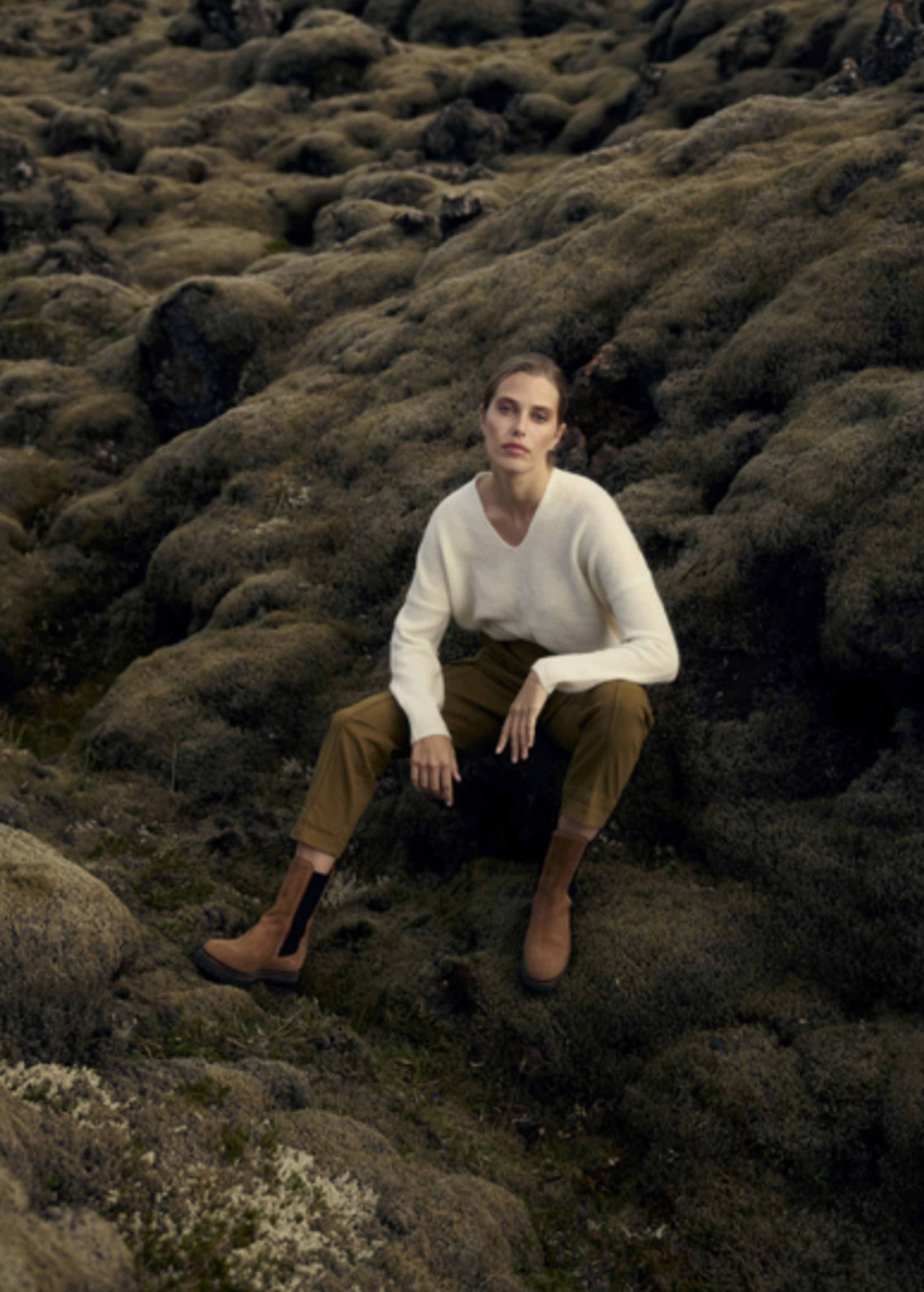 Mos Mosh - Knit - MMThora V-neck Knit - Ecru