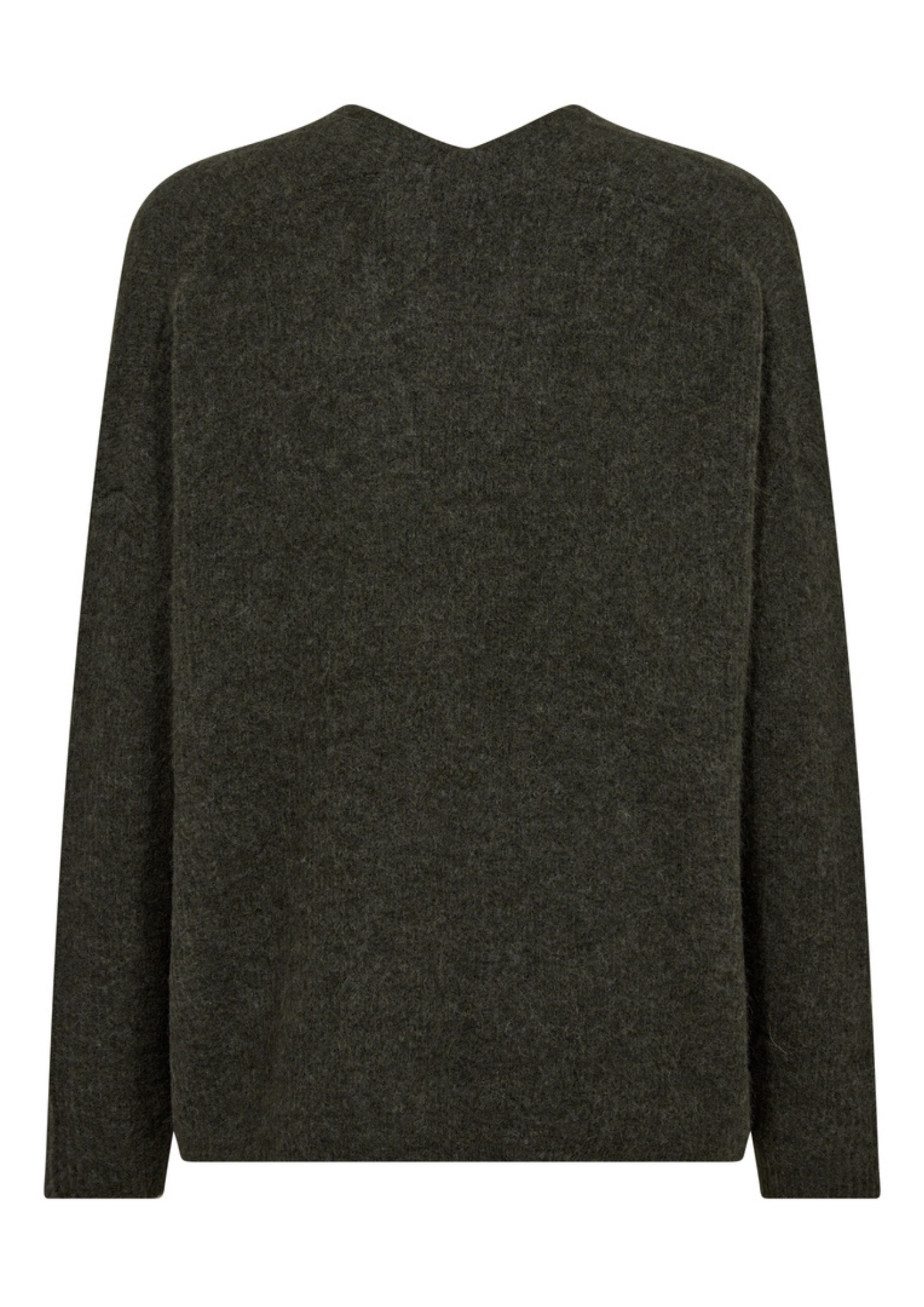 Mos Mosh - Knit - MMThora V-neck Knit - Grape Leaf