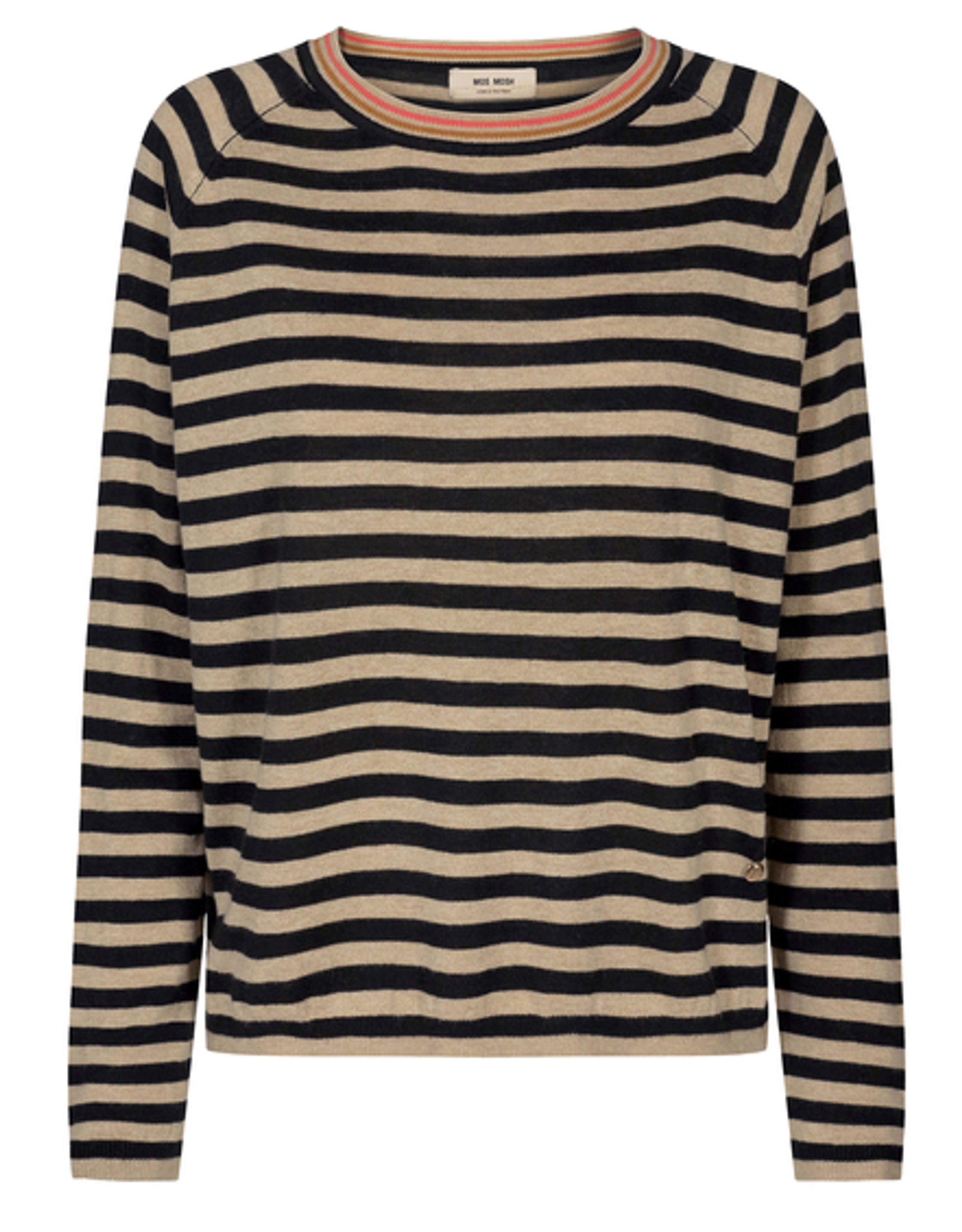 Mos Mosh - Knit - Wyn Stripe Knit - Black