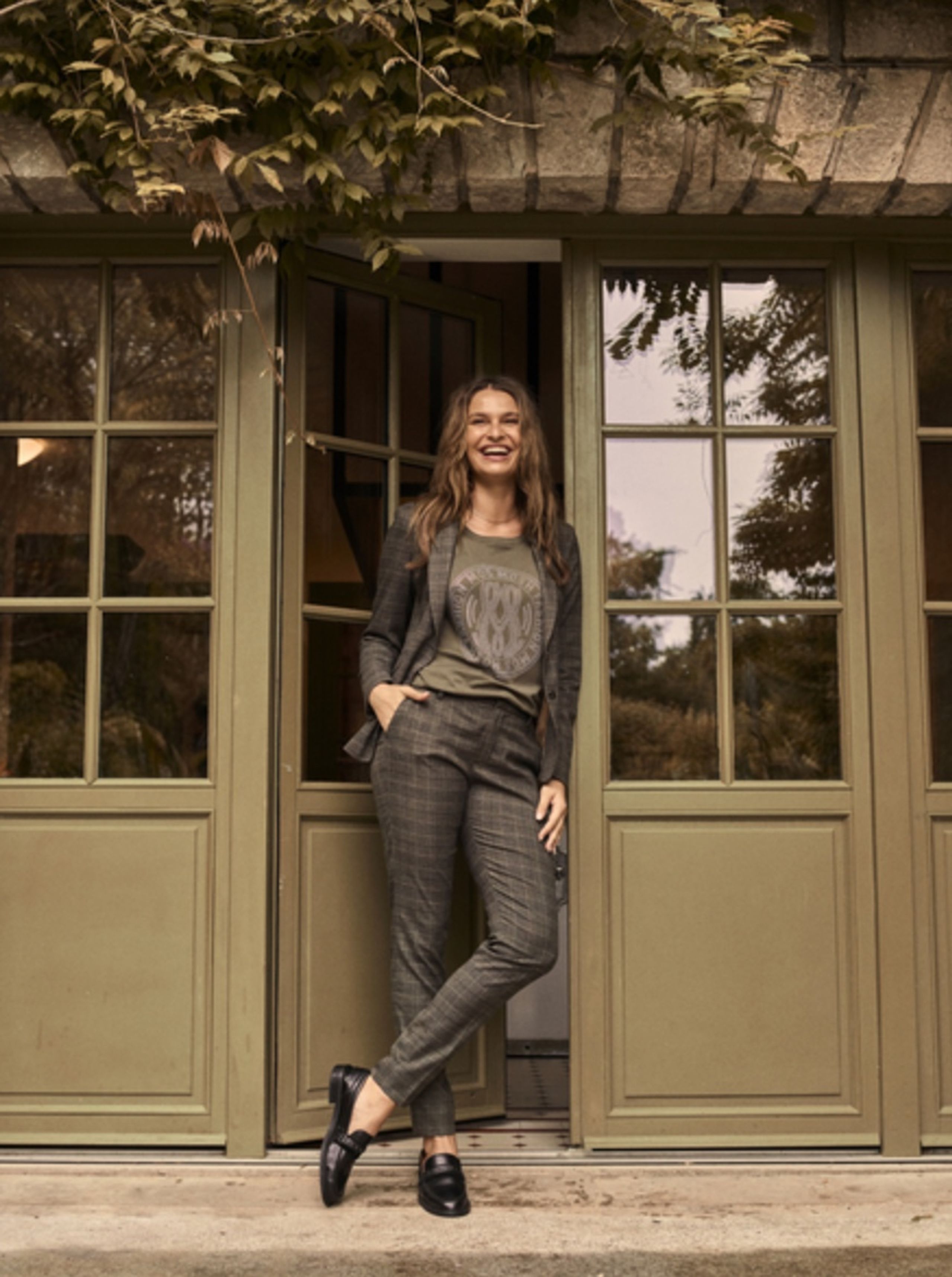 Mos Mosh - T-shirt - Leah Holi O-SS Tee - Grape Leaf