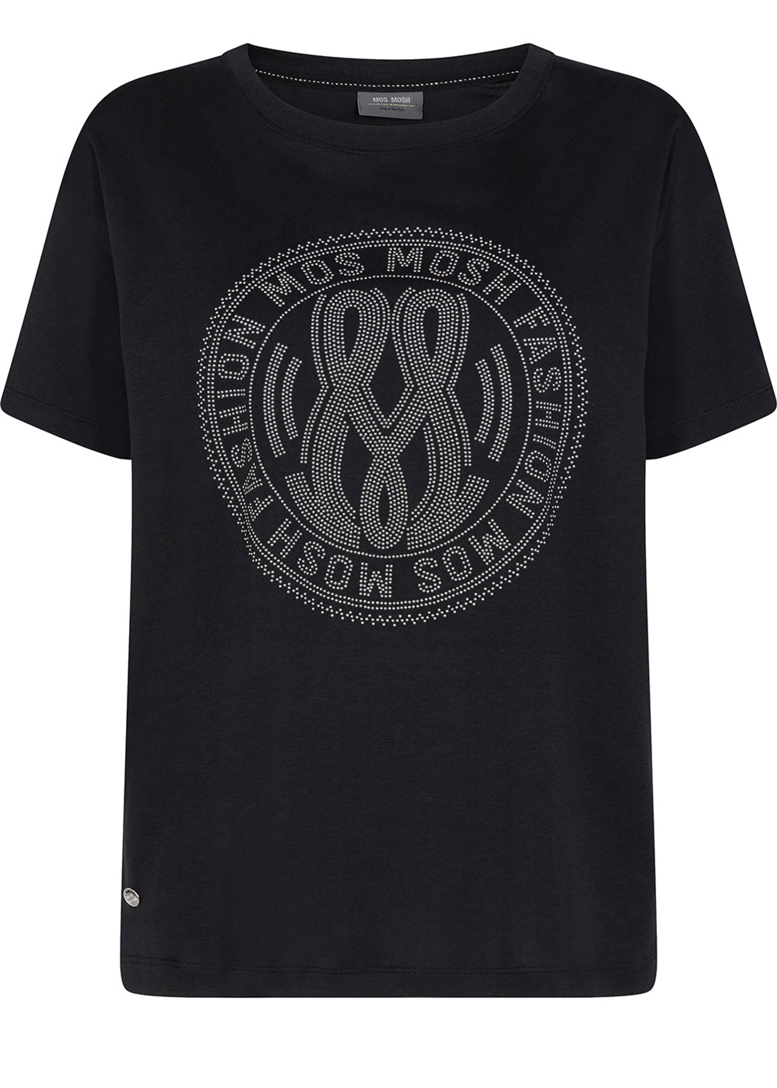 Mos Mosh - T-shirt - Leah O-SS Stud Tee - Black