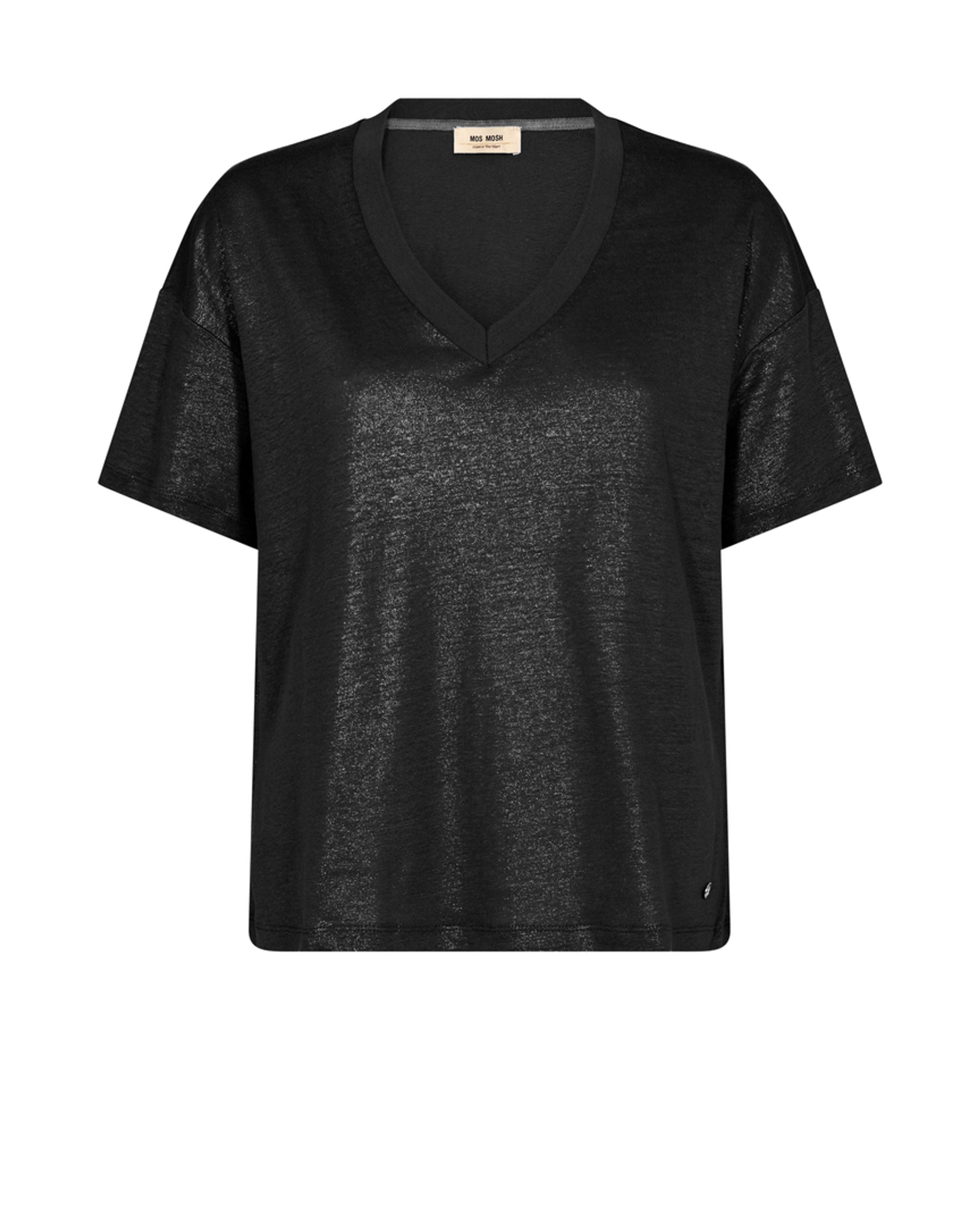 Mos Mosh - T-shirt - Casa V-SS Foil Tee - Black