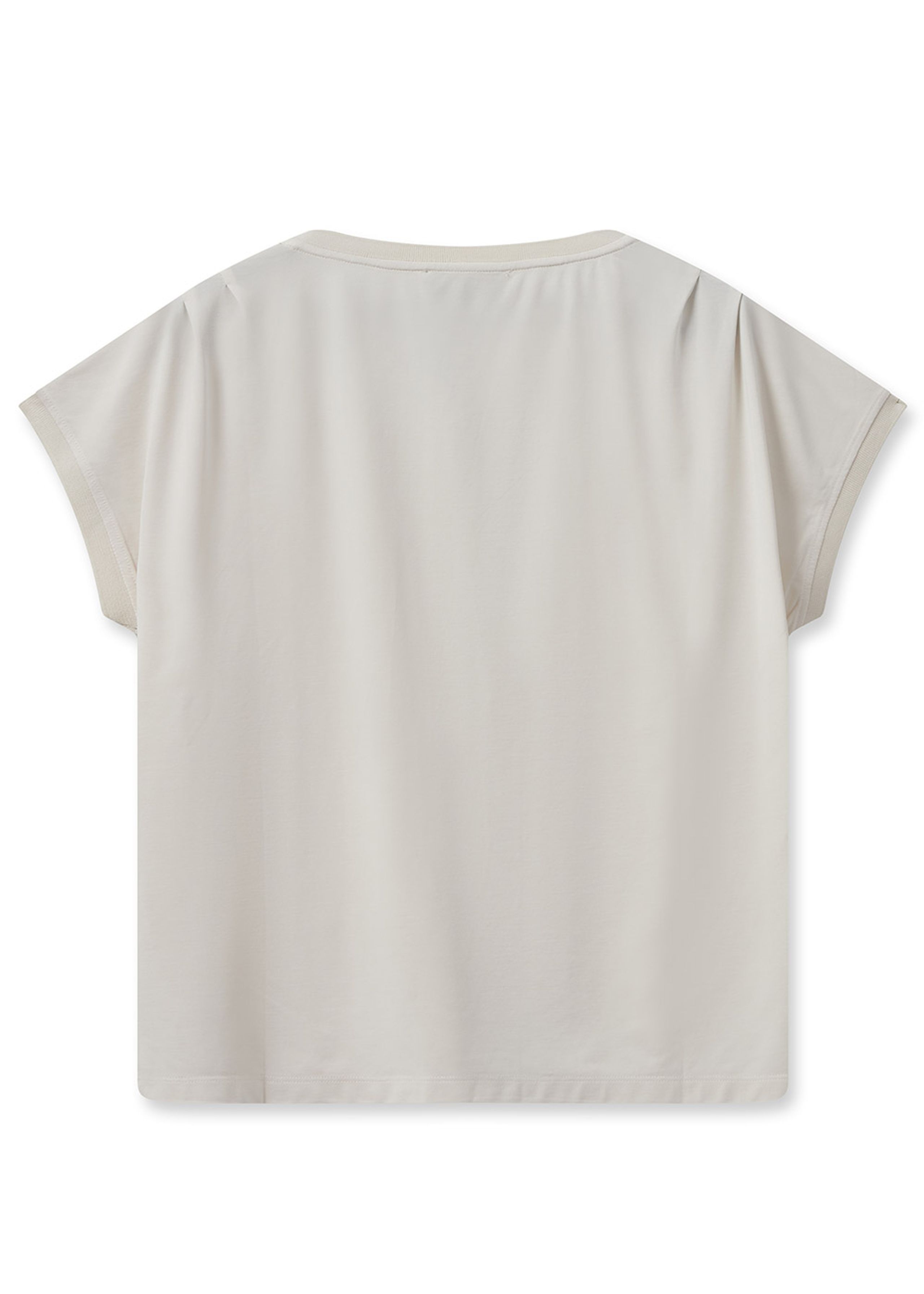 Mos Mosh - T-shirt - MMTekis V-neck Tee - Ecru