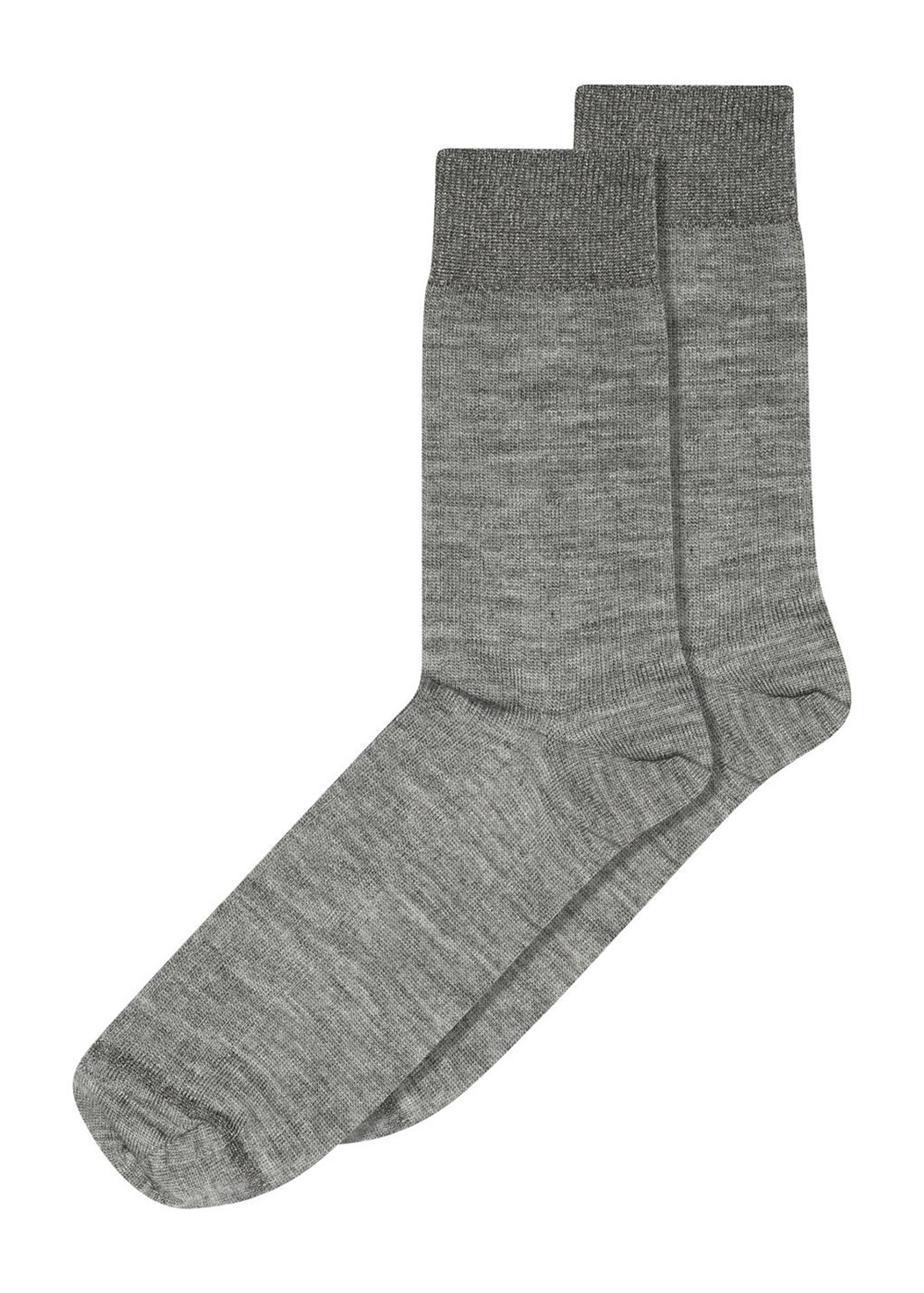 MP Denmark - Skarpetki - Erina Wool Rib Socks - Grey Melange