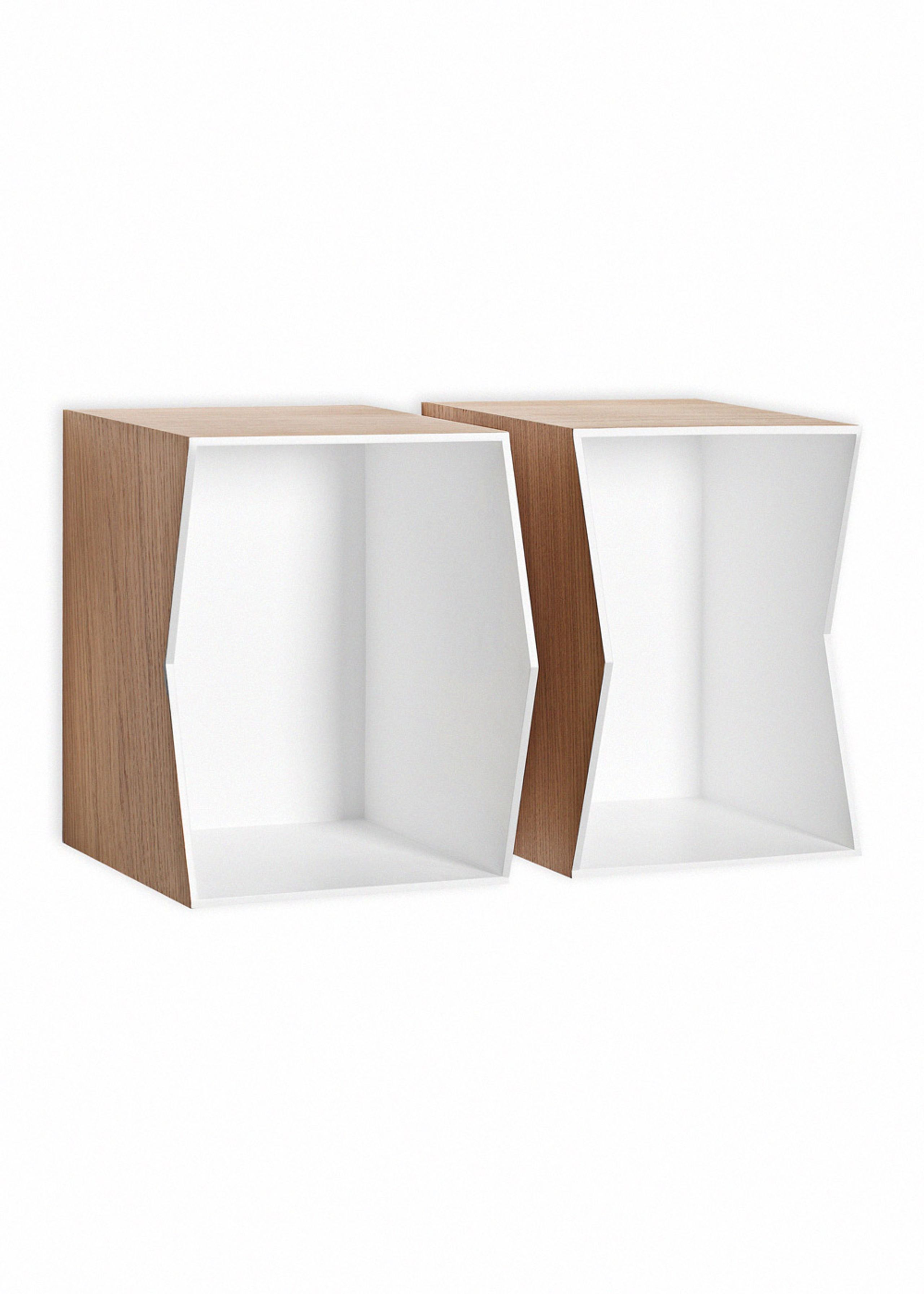 Munk Collective - Display - Flip Shelf - Outside Oak, White