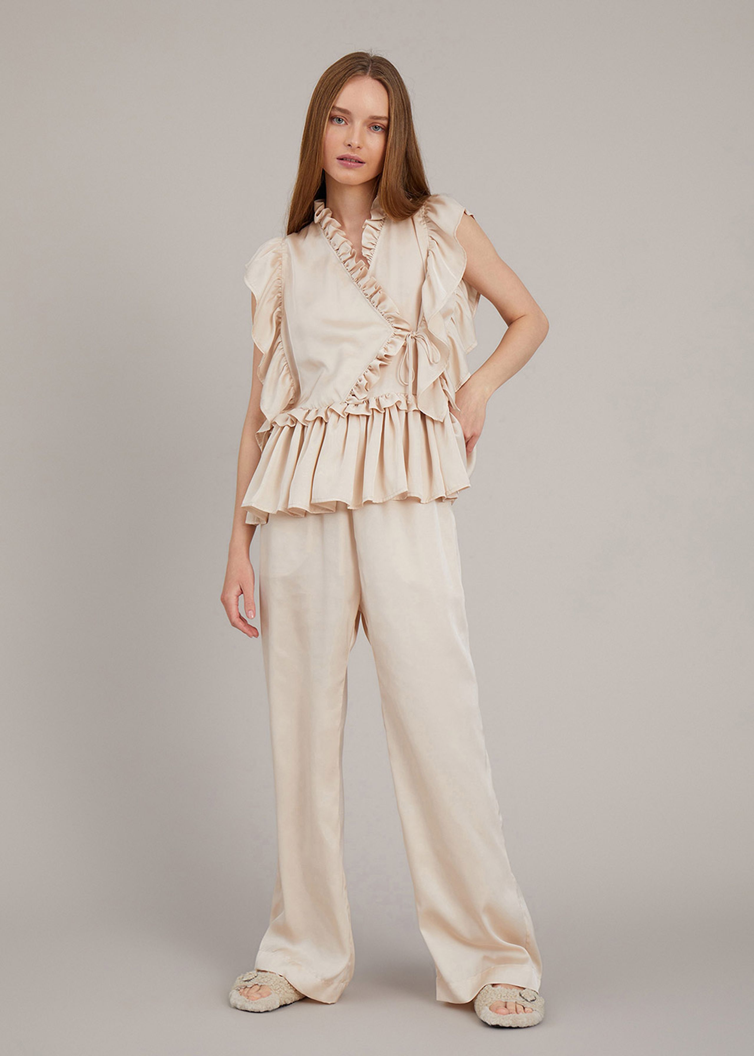MUNTHE - Pants - Velar - Beige