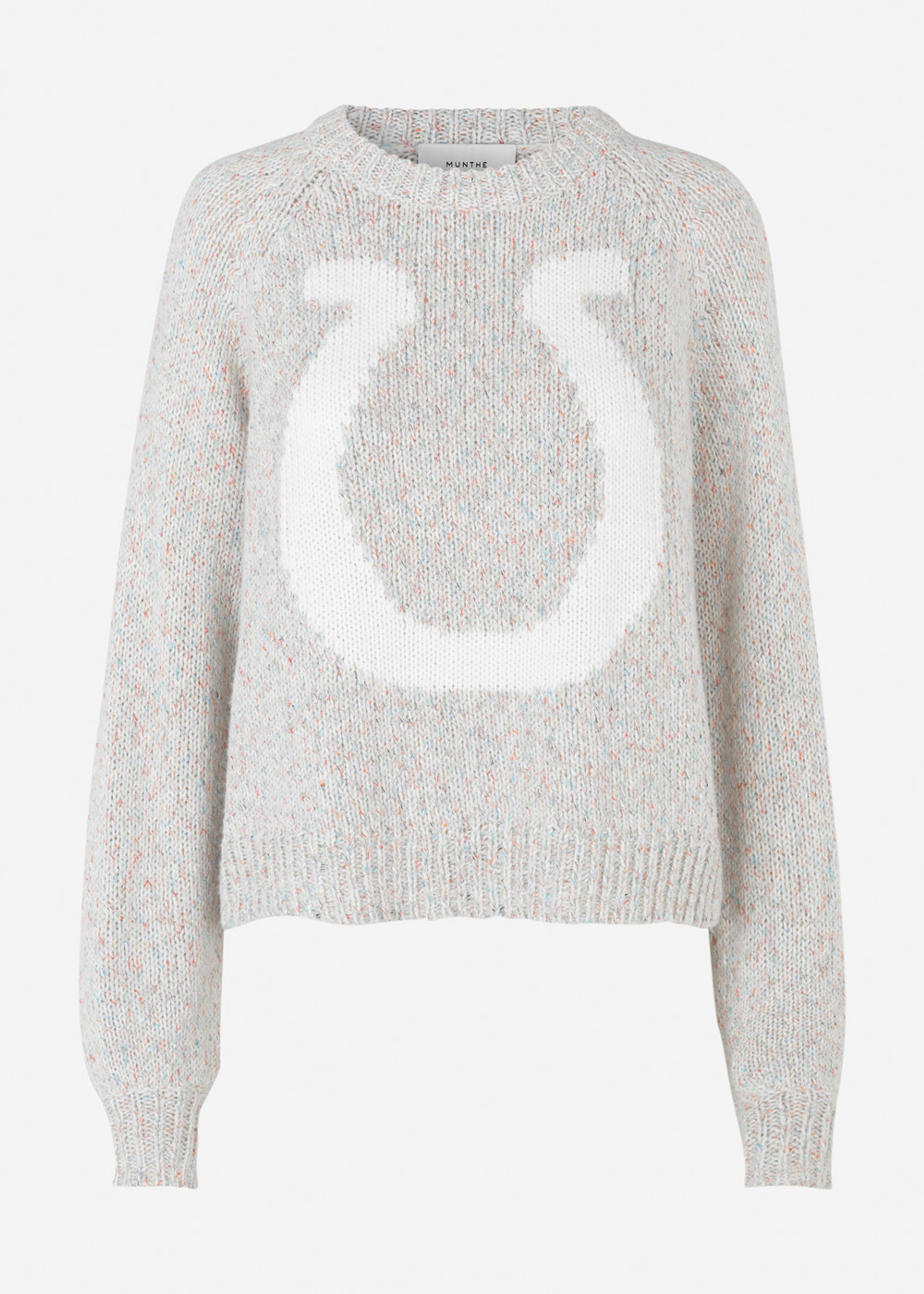 MUNTHE - Stickat - Loan - Beige