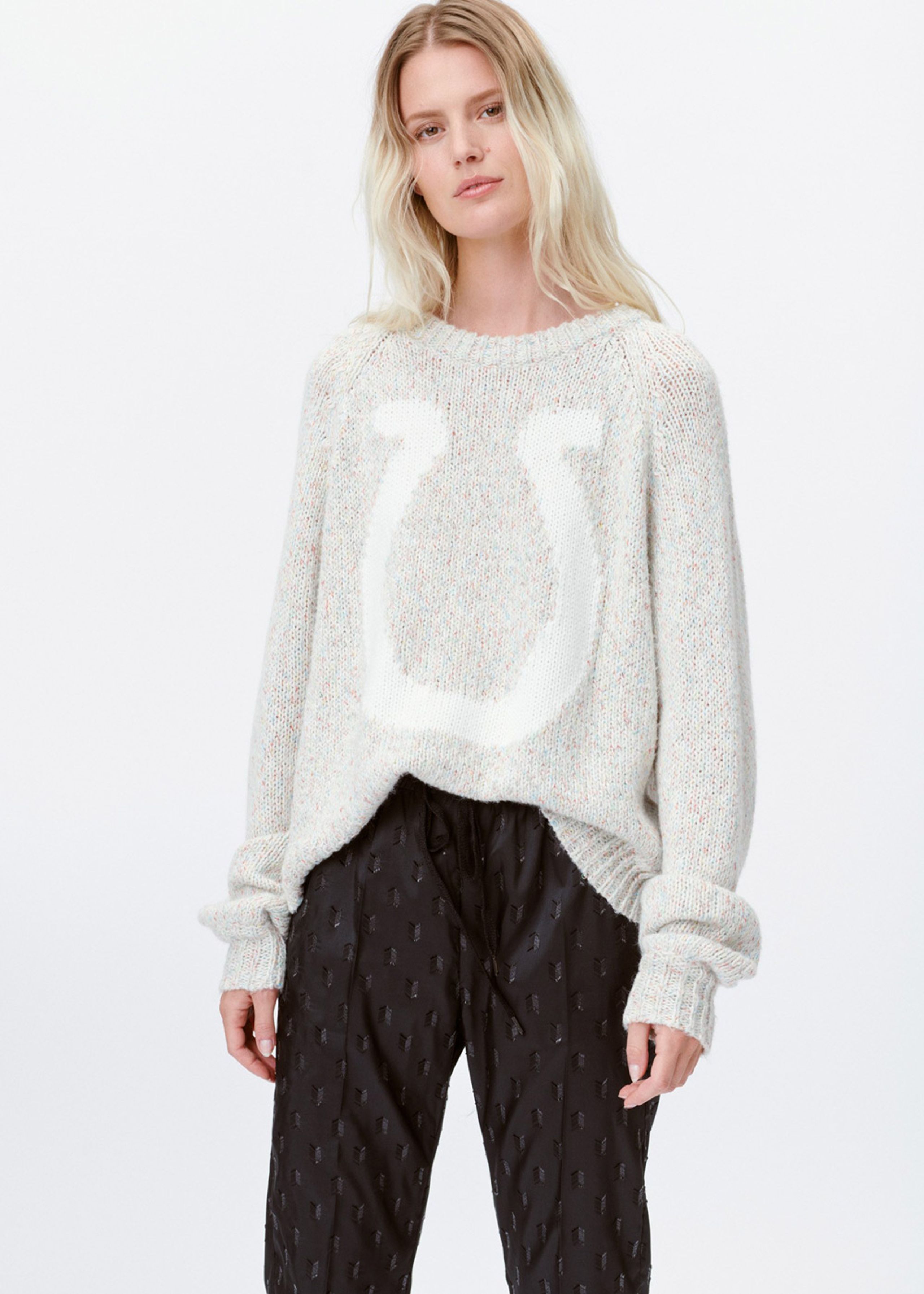 MUNTHE - Stickat - Loan - Beige