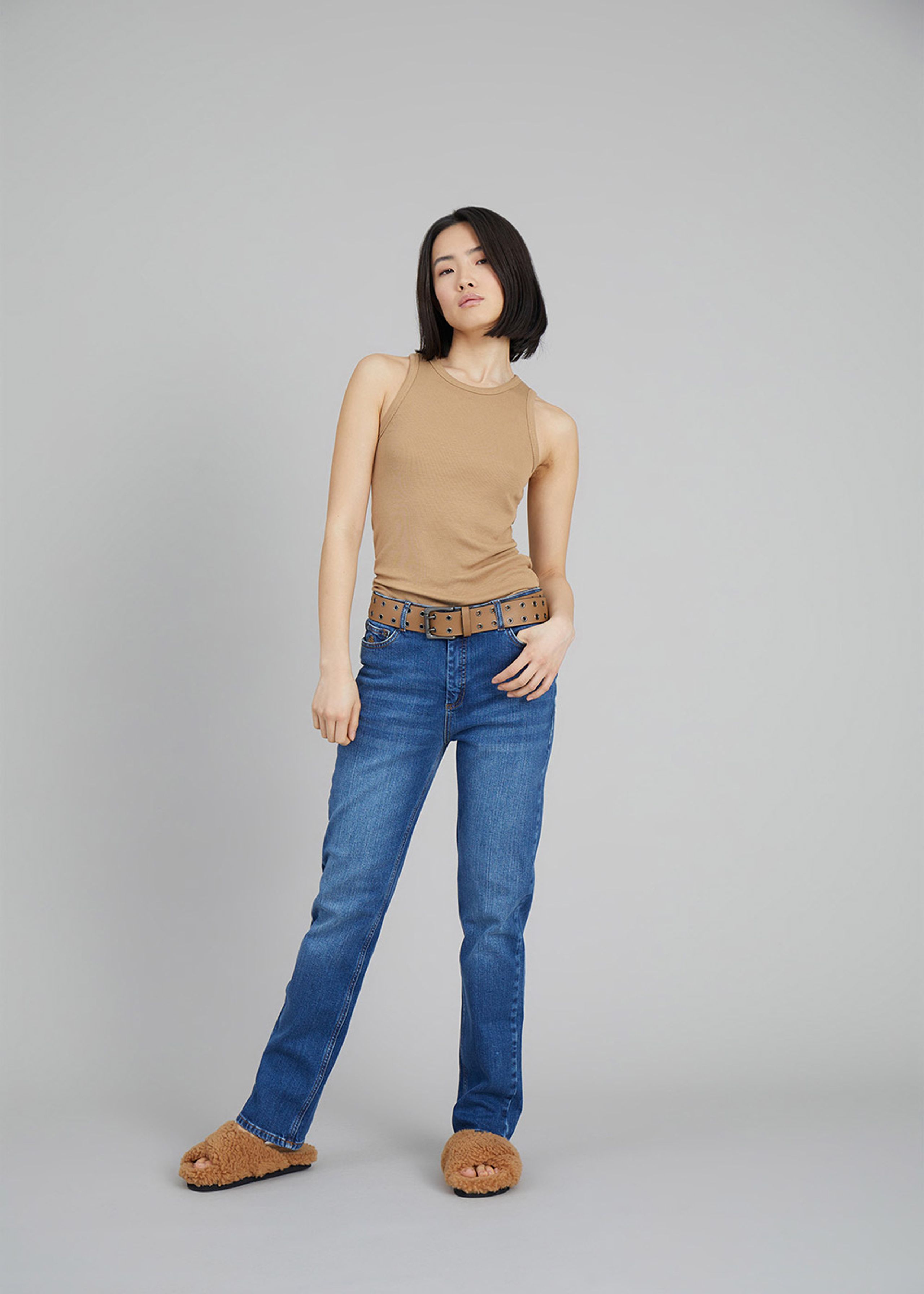 MUNTHE - Tank top - Peach - Camel