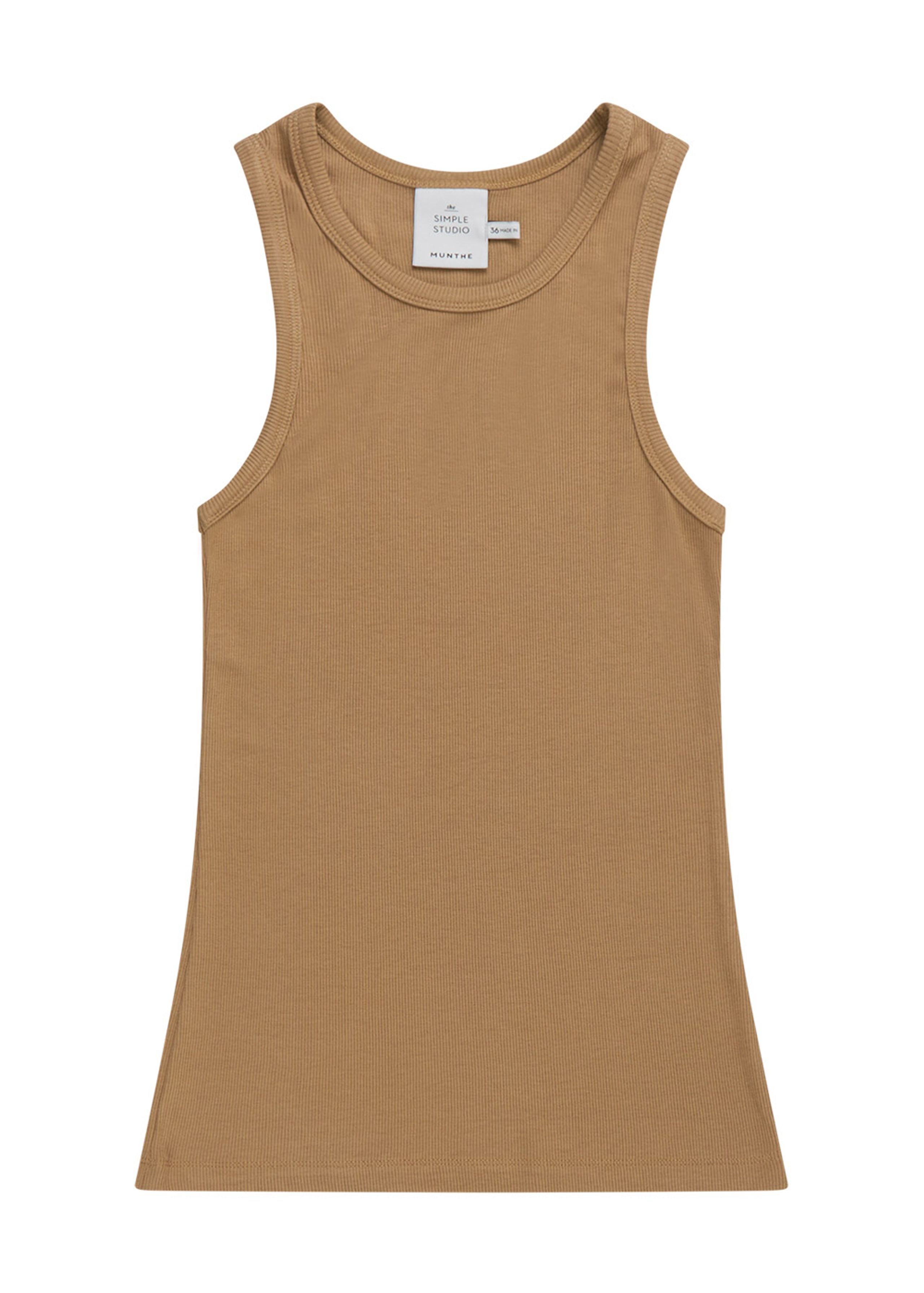 MUNTHE - Tank top - Peach - Camel
