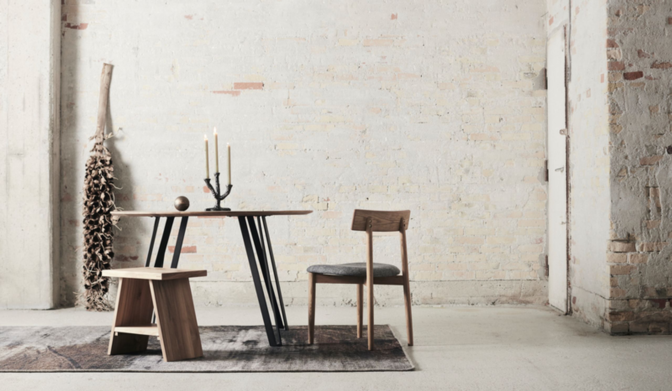 MUUBS - Kerzenhalter - Ava - Grå B17xH22 cm