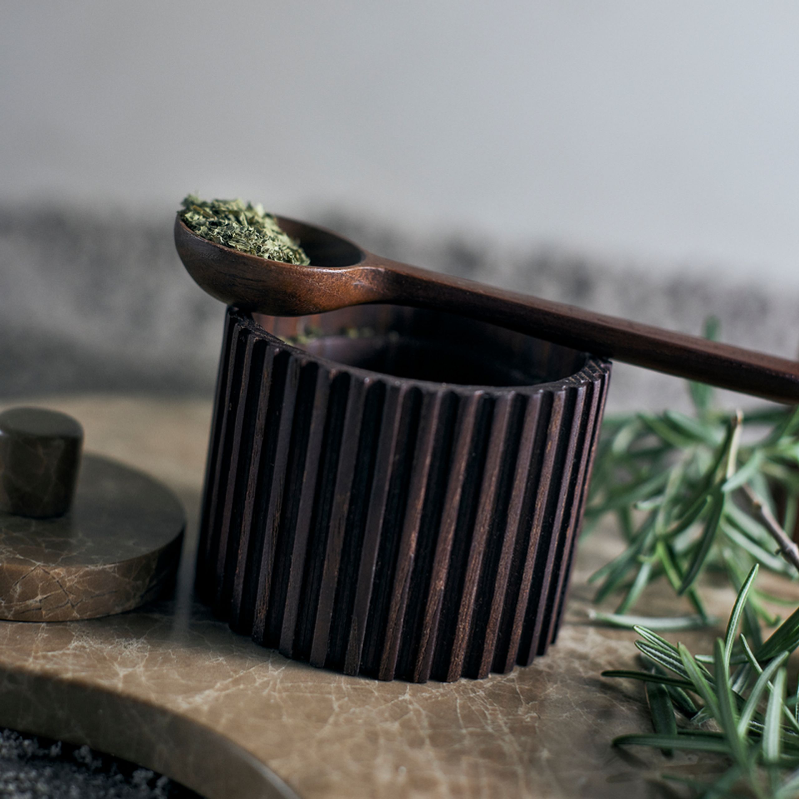 MUUBS - Behälter - Yami - Brun Ø8xH7,8 cm