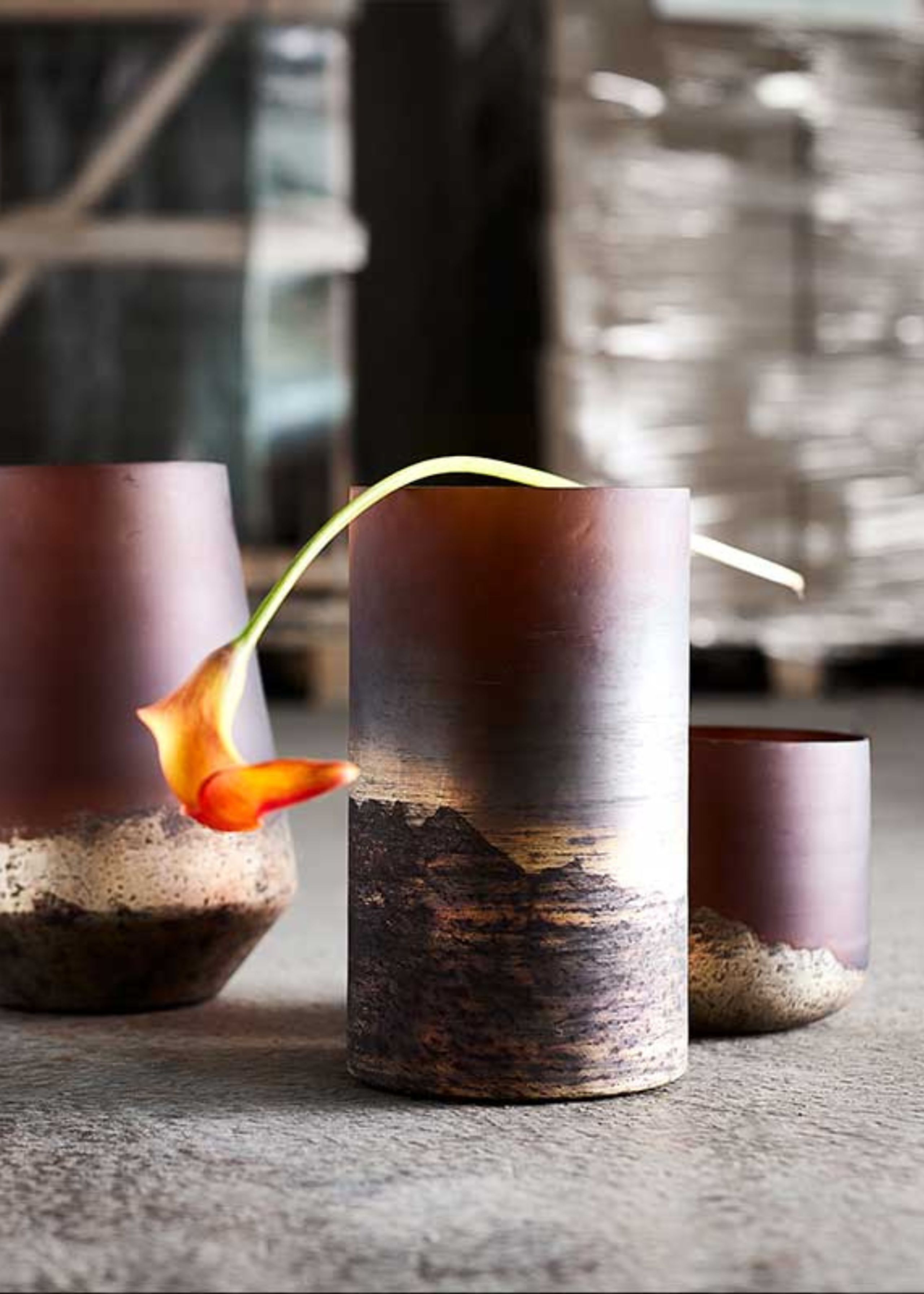 MUUBS - Lantern - Vase Lana - Vase Lana 14 - Brown/Gold