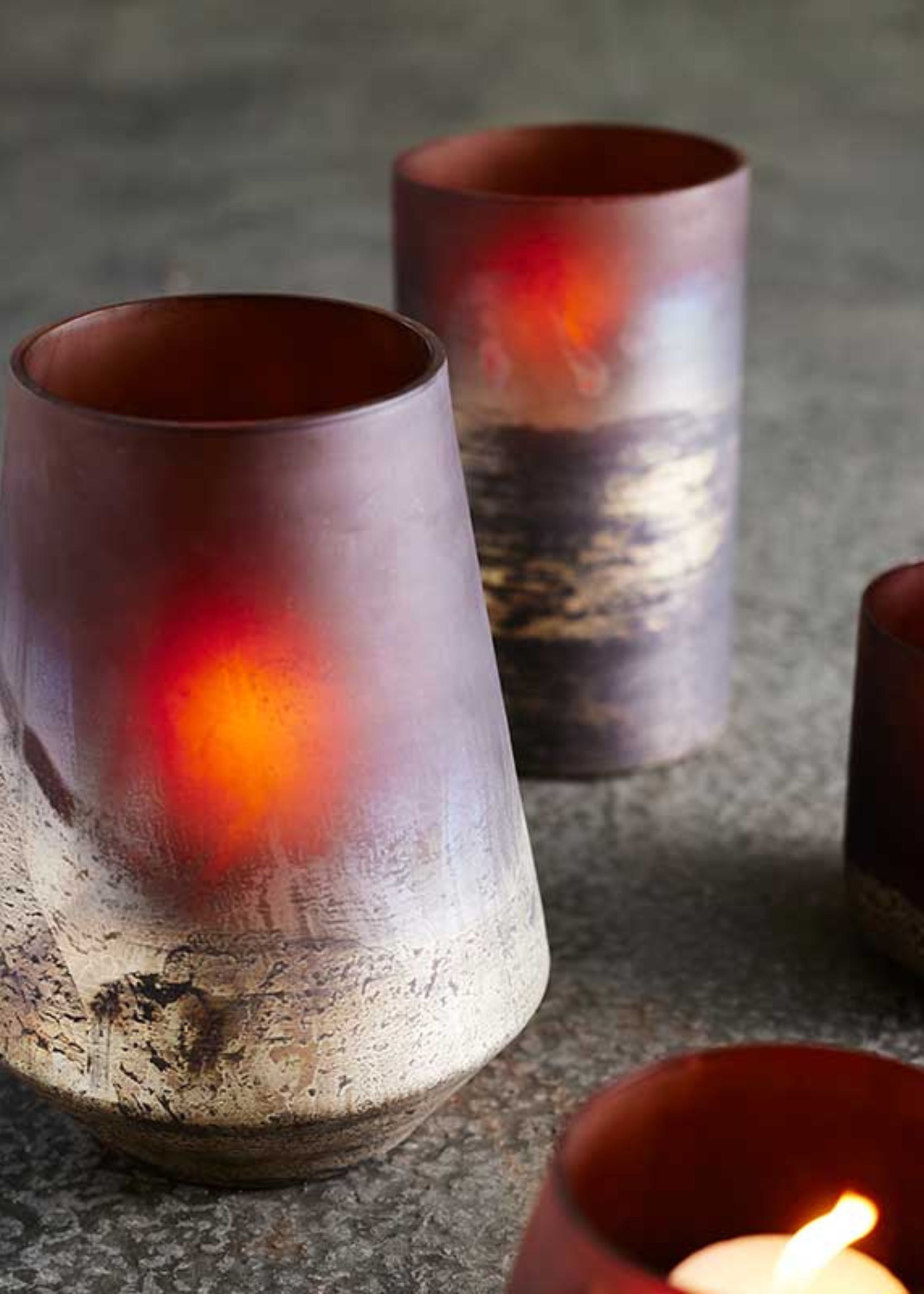 MUUBS - Lanterna - Vase Lana - Vase Lana 26 - Brown/Gold