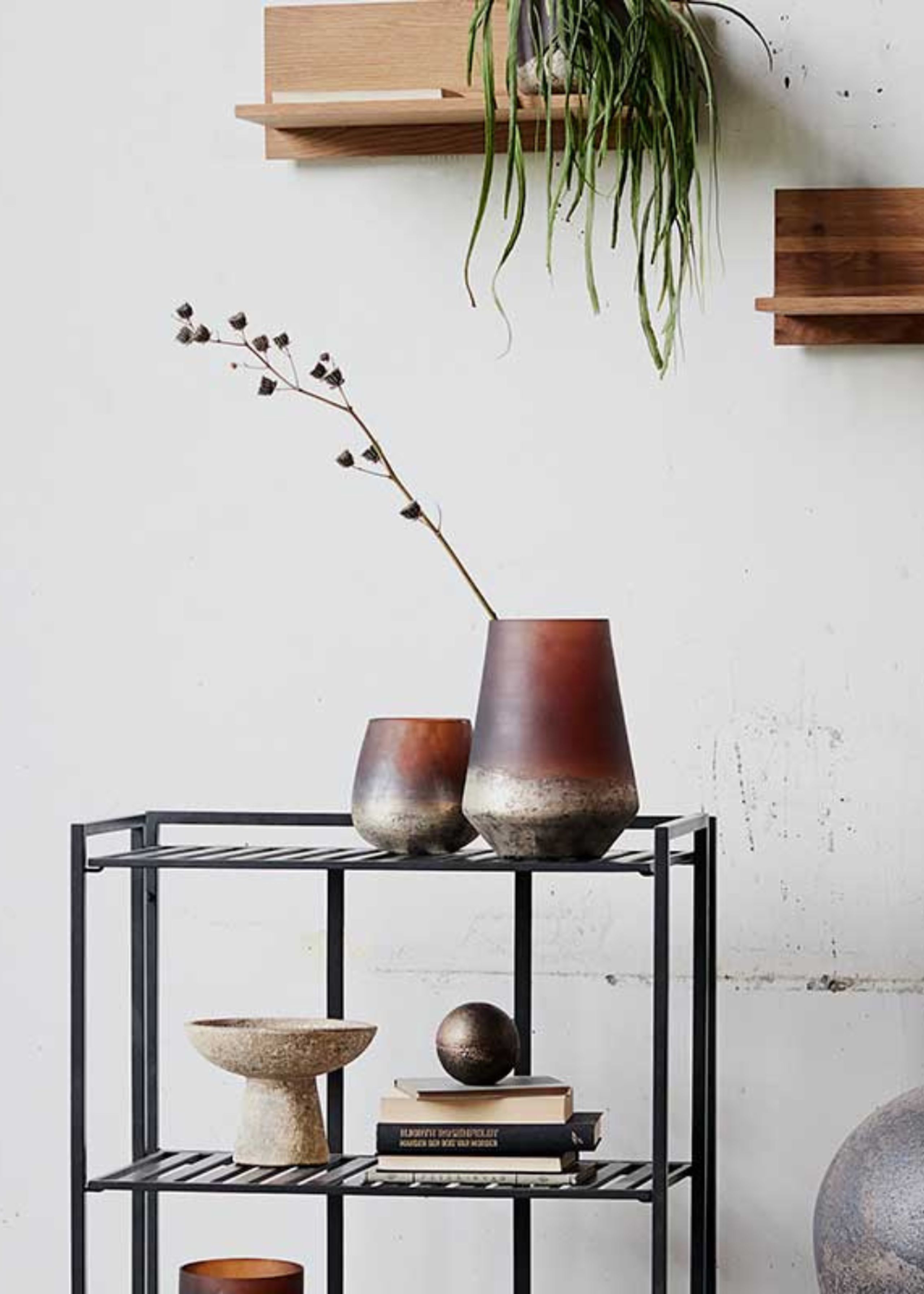 MUUBS - Lanterna - Vase Lana - Vase Lana 26 - Brown/Gold